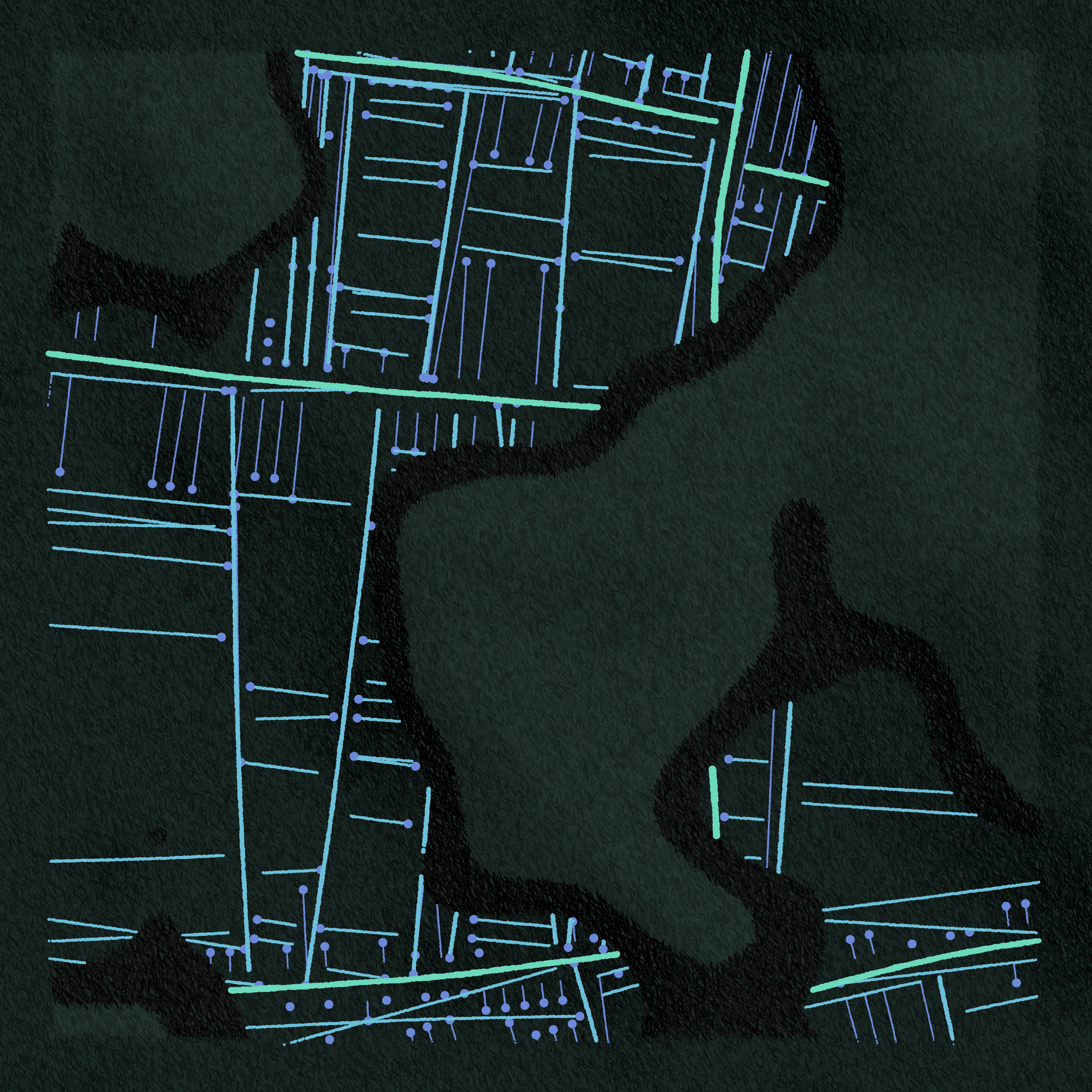 Art Blocks - Art Blocks v2 - Maps of Nothing #124 - NFT # 316000124