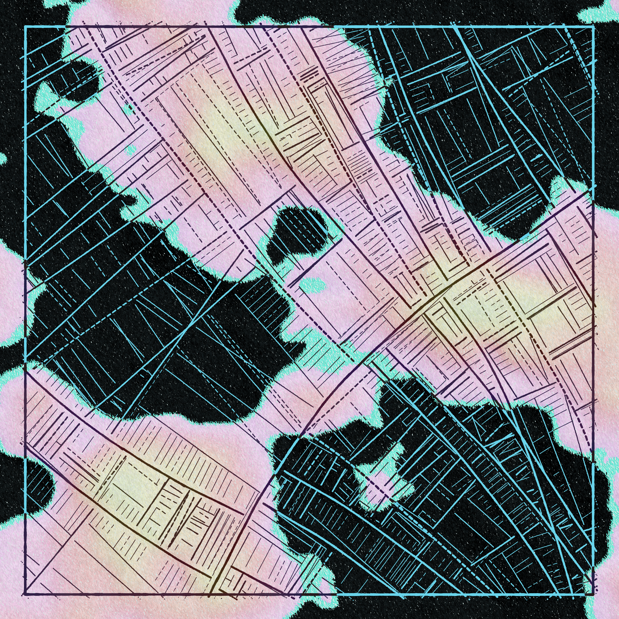 Art Blocks - Art Blocks v2 - Maps of Nothing #128 - NFT # 316000128