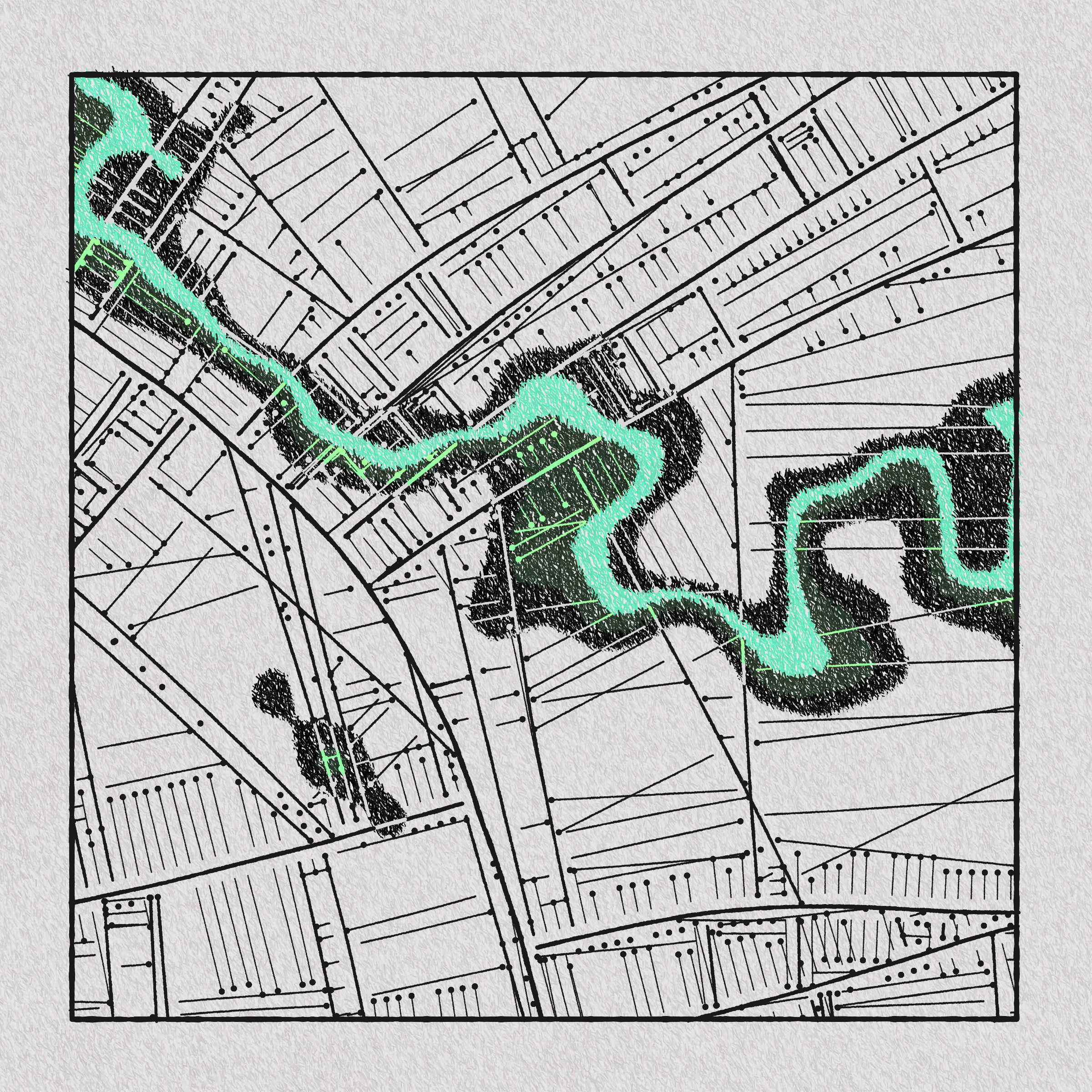 Art Blocks - Art Blocks v2 - Maps of Nothing #142 - NFT # 316000142