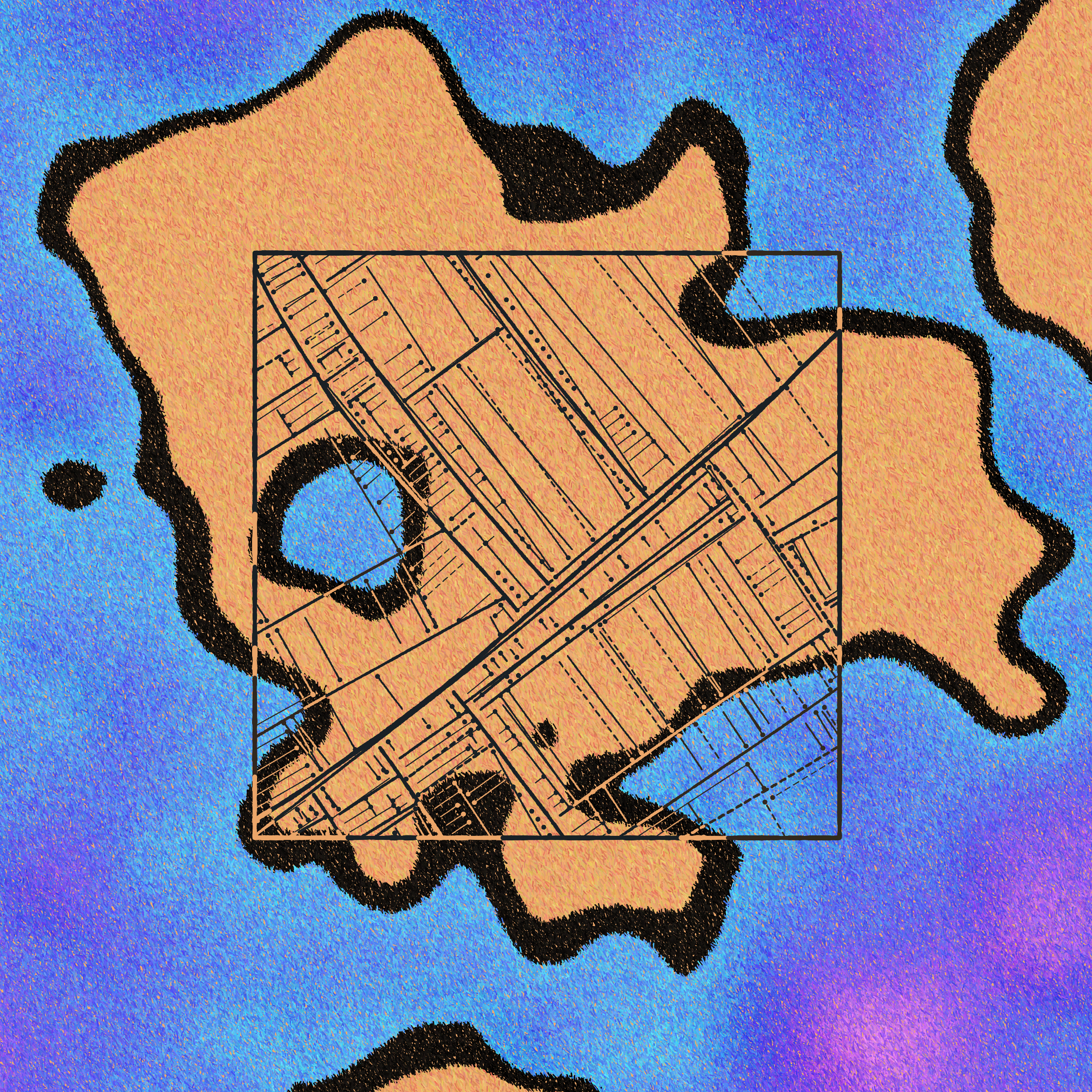 Art Blocks - Art Blocks v2 - Maps of Nothing #148 - NFT # 316000148