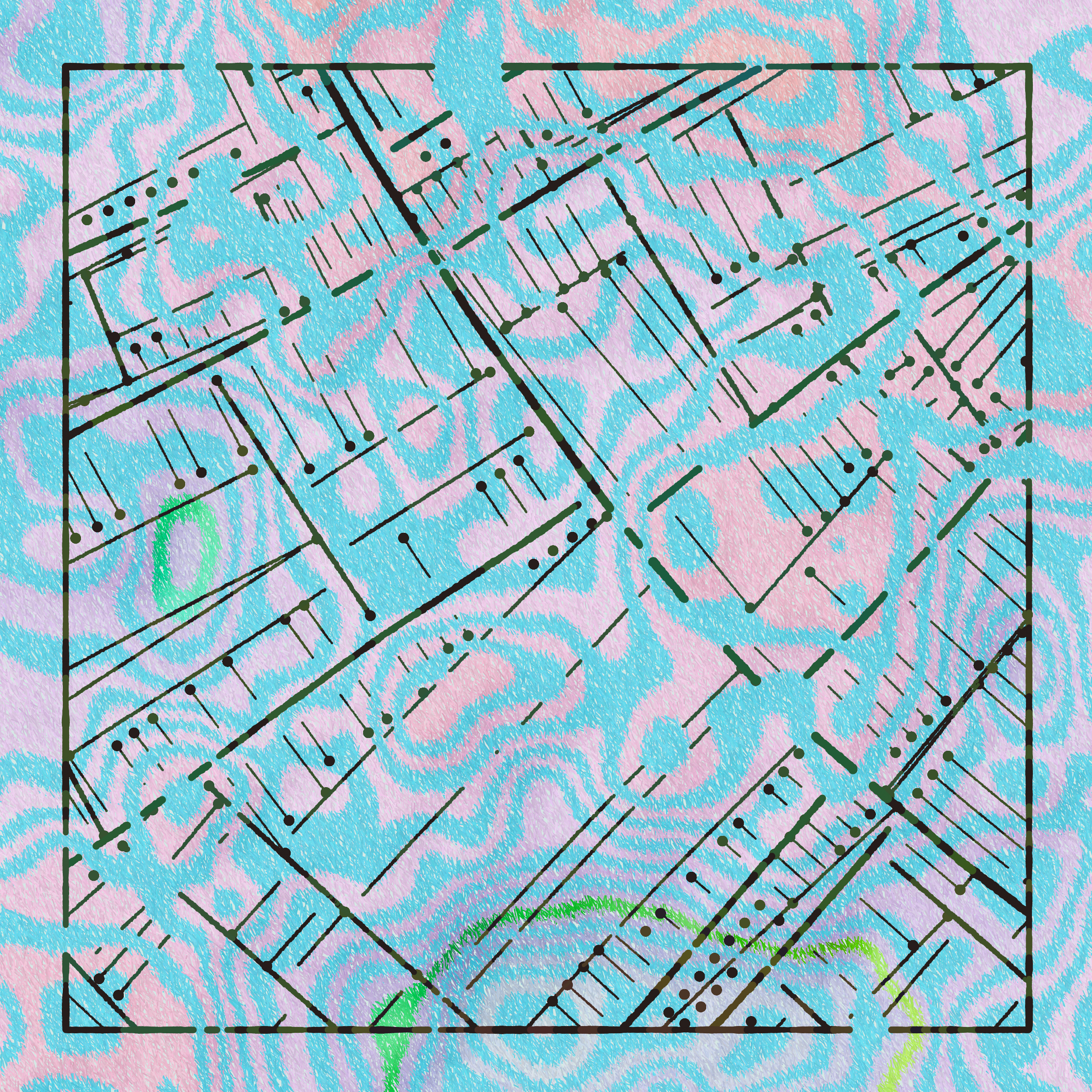 Art Blocks - Art Blocks v2 - Maps of Nothing #152 - NFT # 316000152