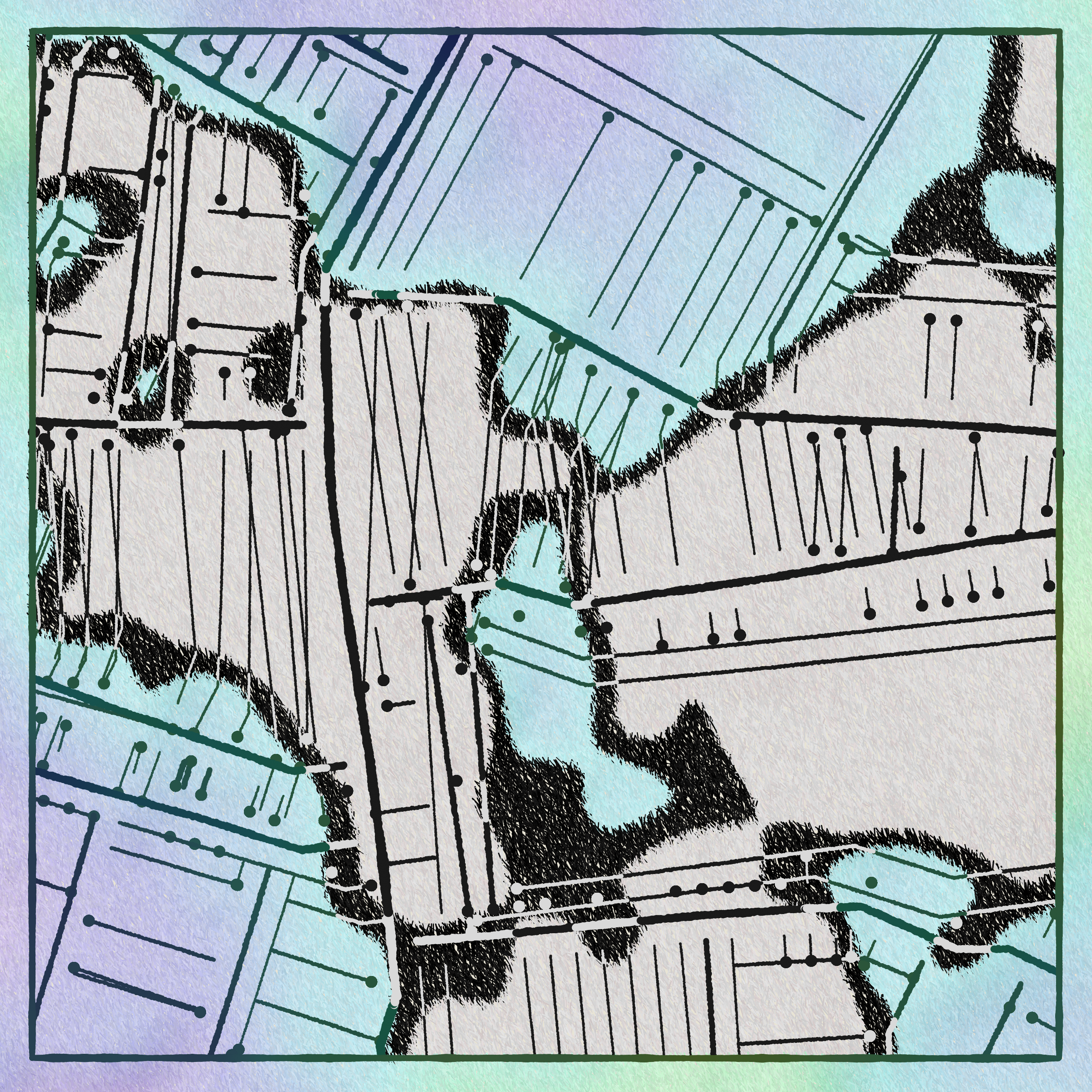 Art Blocks - Art Blocks v2 - Maps of Nothing #157 - NFT # 316000157