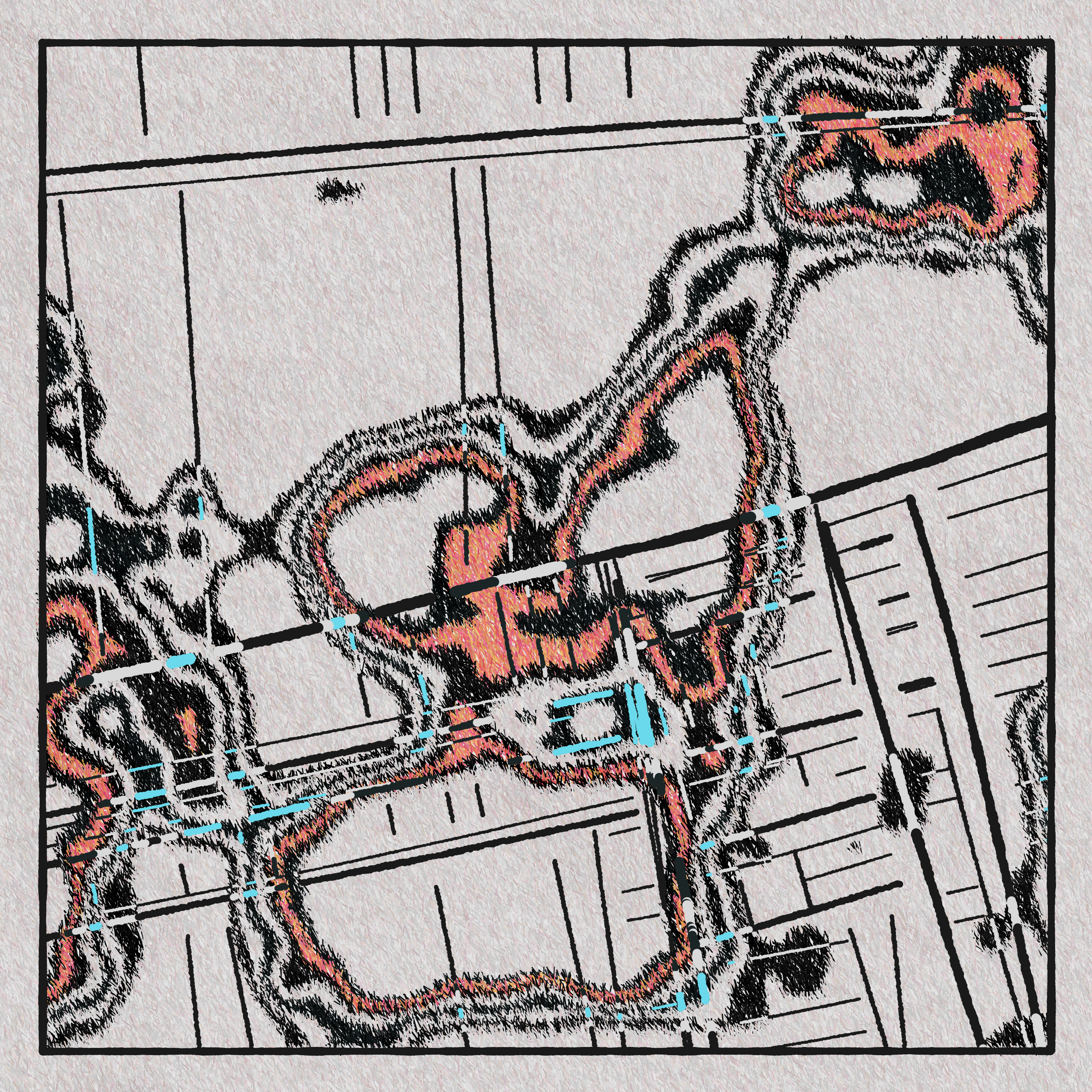 Art Blocks - Art Blocks v2 - Maps of Nothing #158 - NFT # 316000158