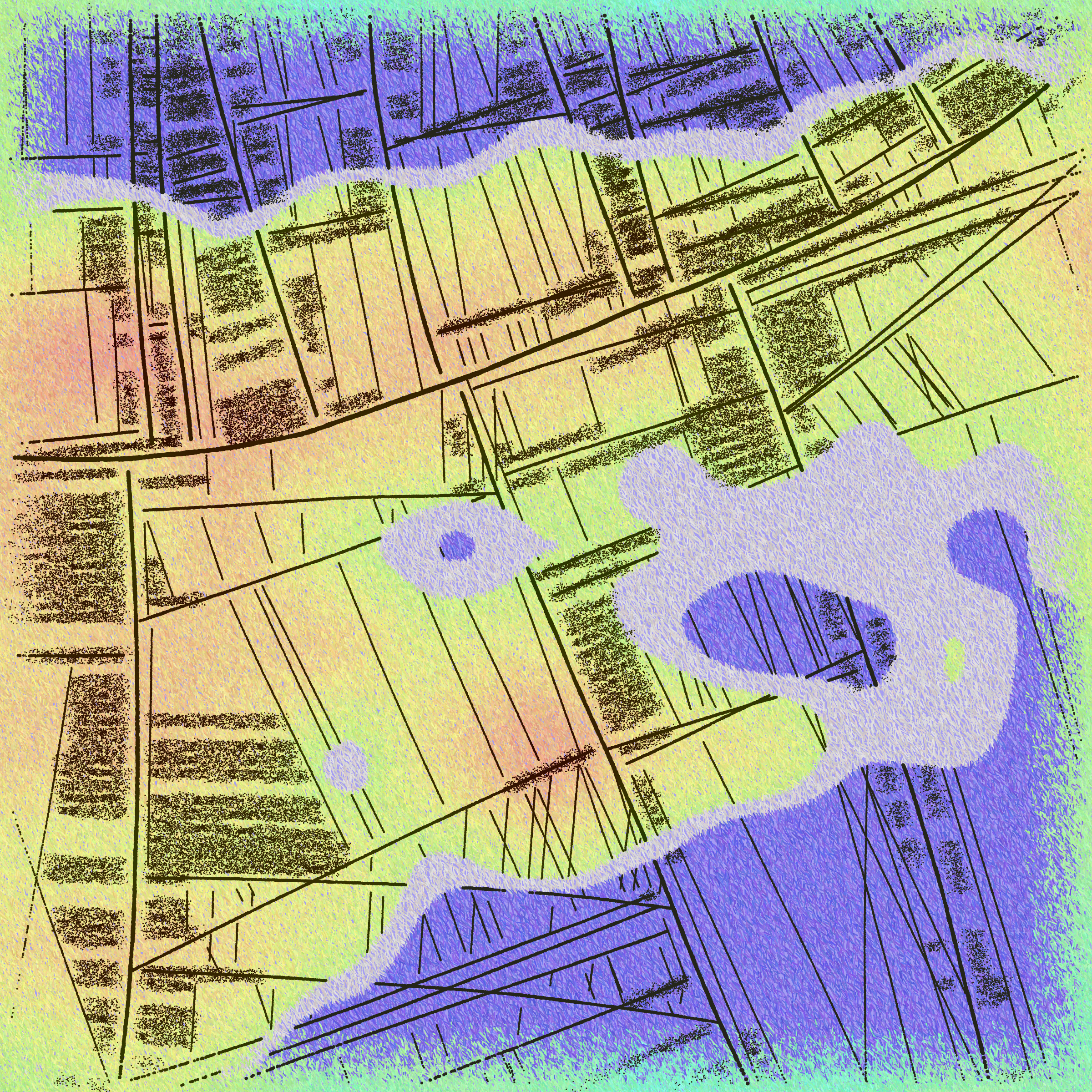 Art Blocks - Art Blocks v2 - Maps of Nothing #165 - NFT # 316000165