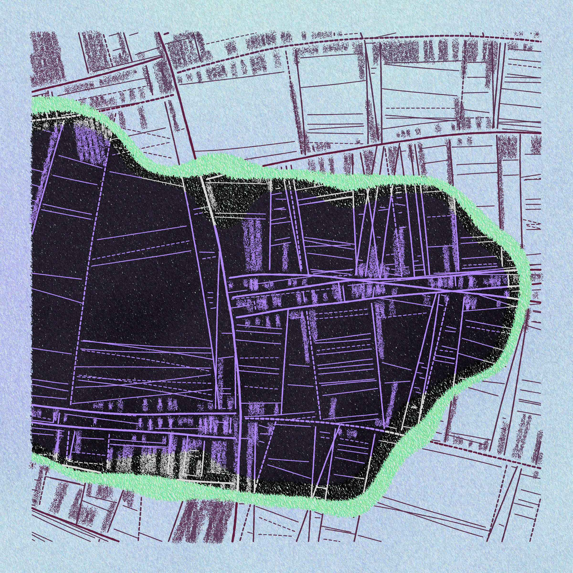 Art Blocks - Art Blocks v2 - Maps of Nothing #177 - NFT # 316000177