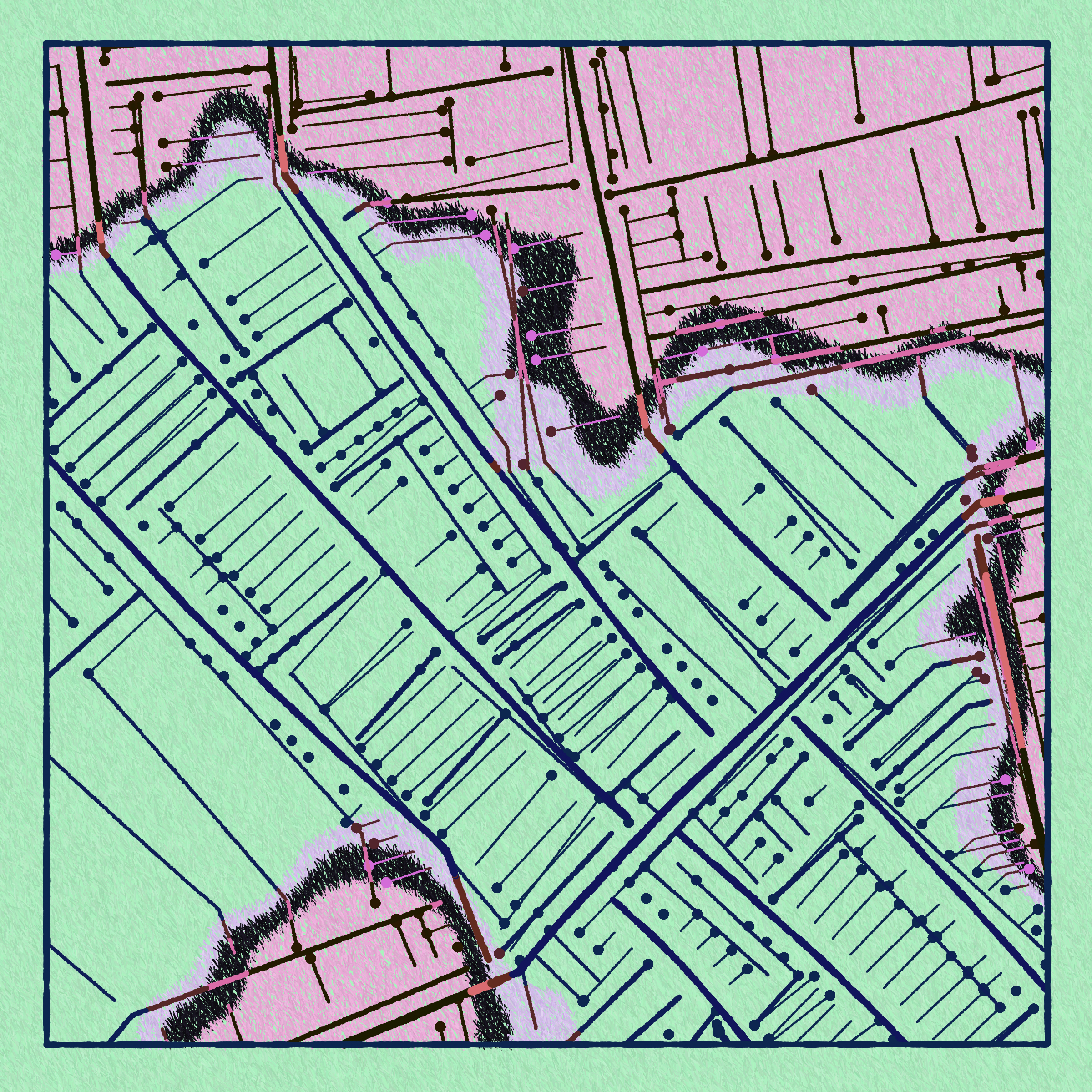 Art Blocks - Art Blocks v2 - Maps of Nothing #181 - NFT # 316000181