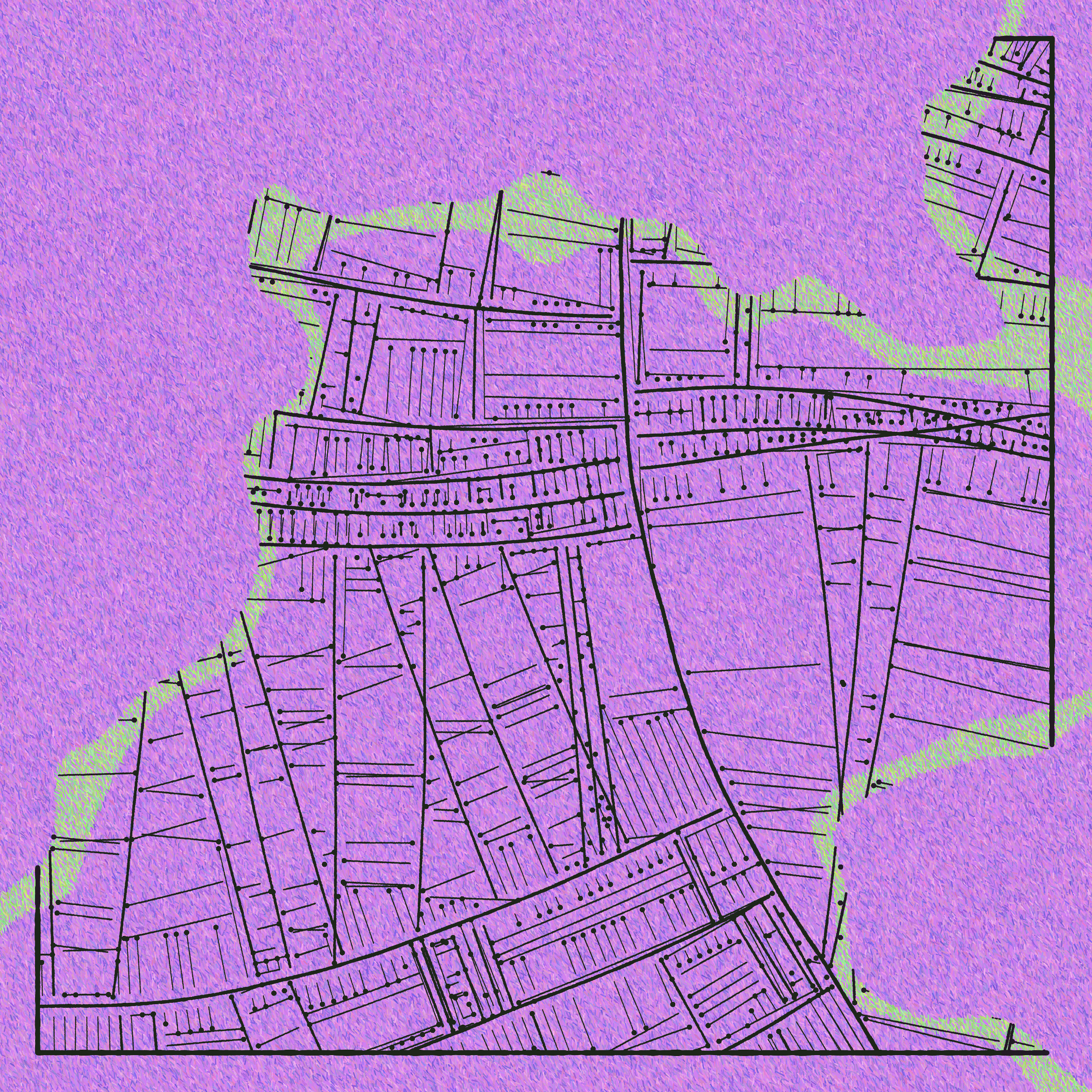 Art Blocks - Art Blocks v2 - Maps of Nothing #186 - NFT # 316000186