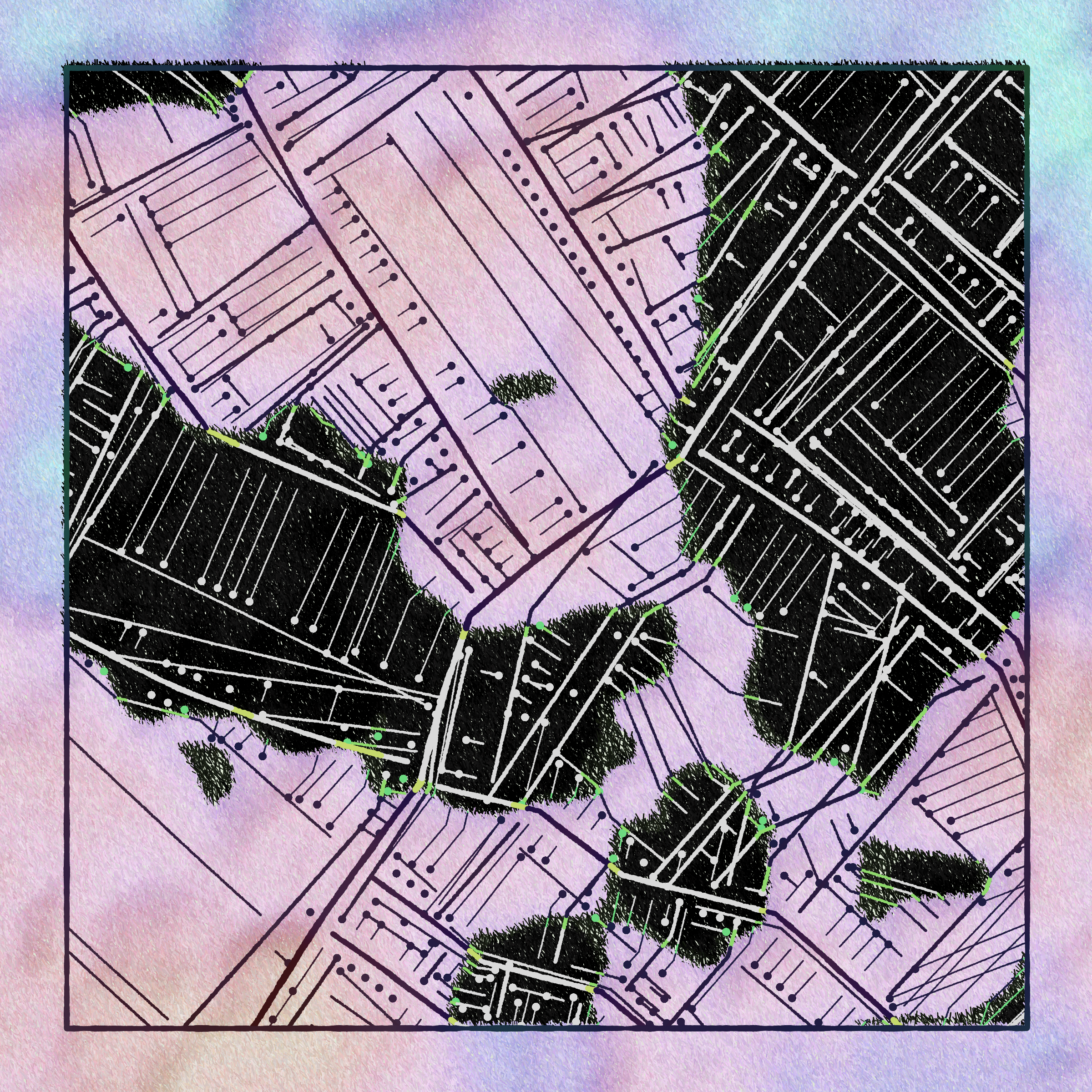 Art Blocks - Art Blocks v2 - Maps of Nothing #187 - NFT # 316000187