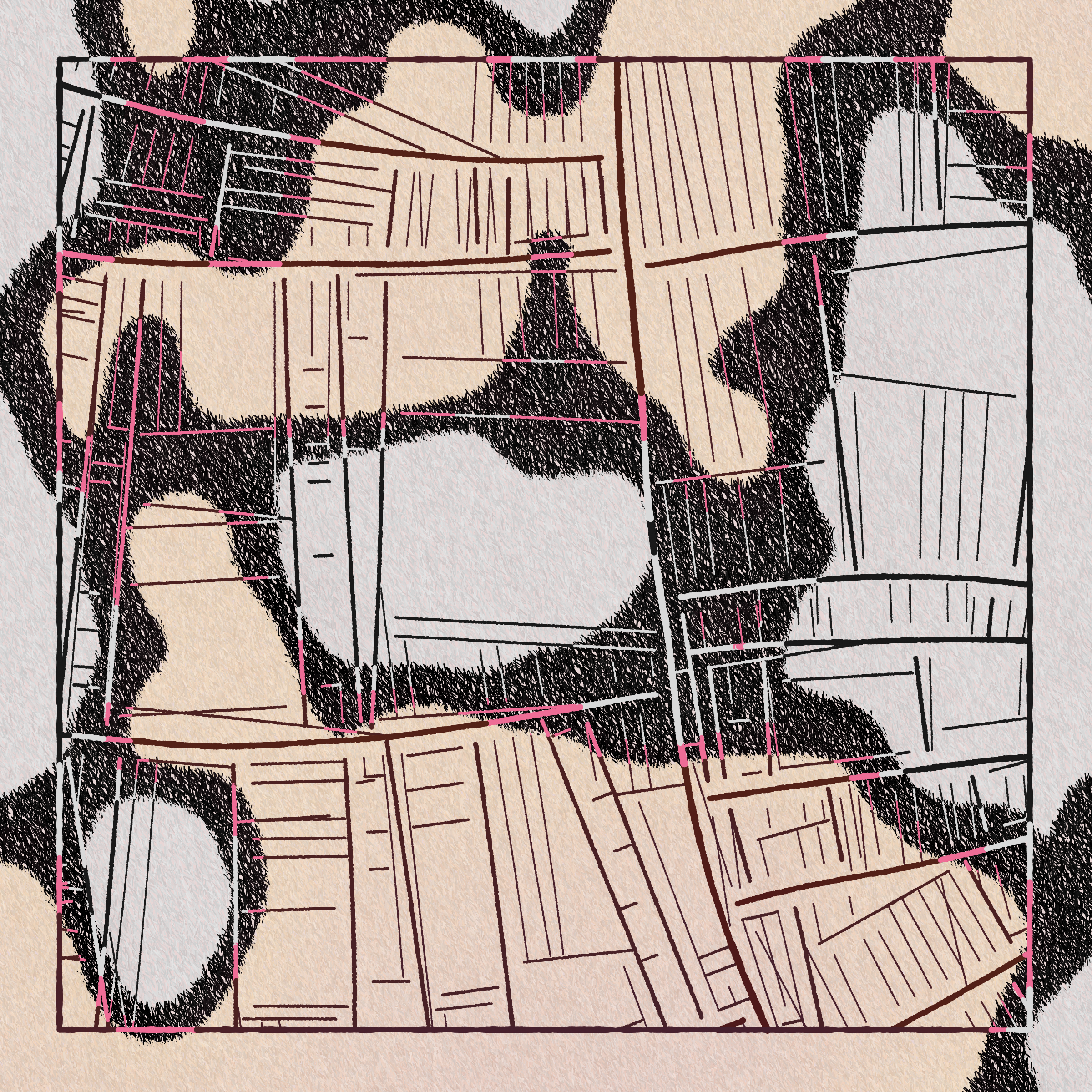 Art Blocks - Art Blocks v2 - Maps of Nothing #195 - NFT # 316000195