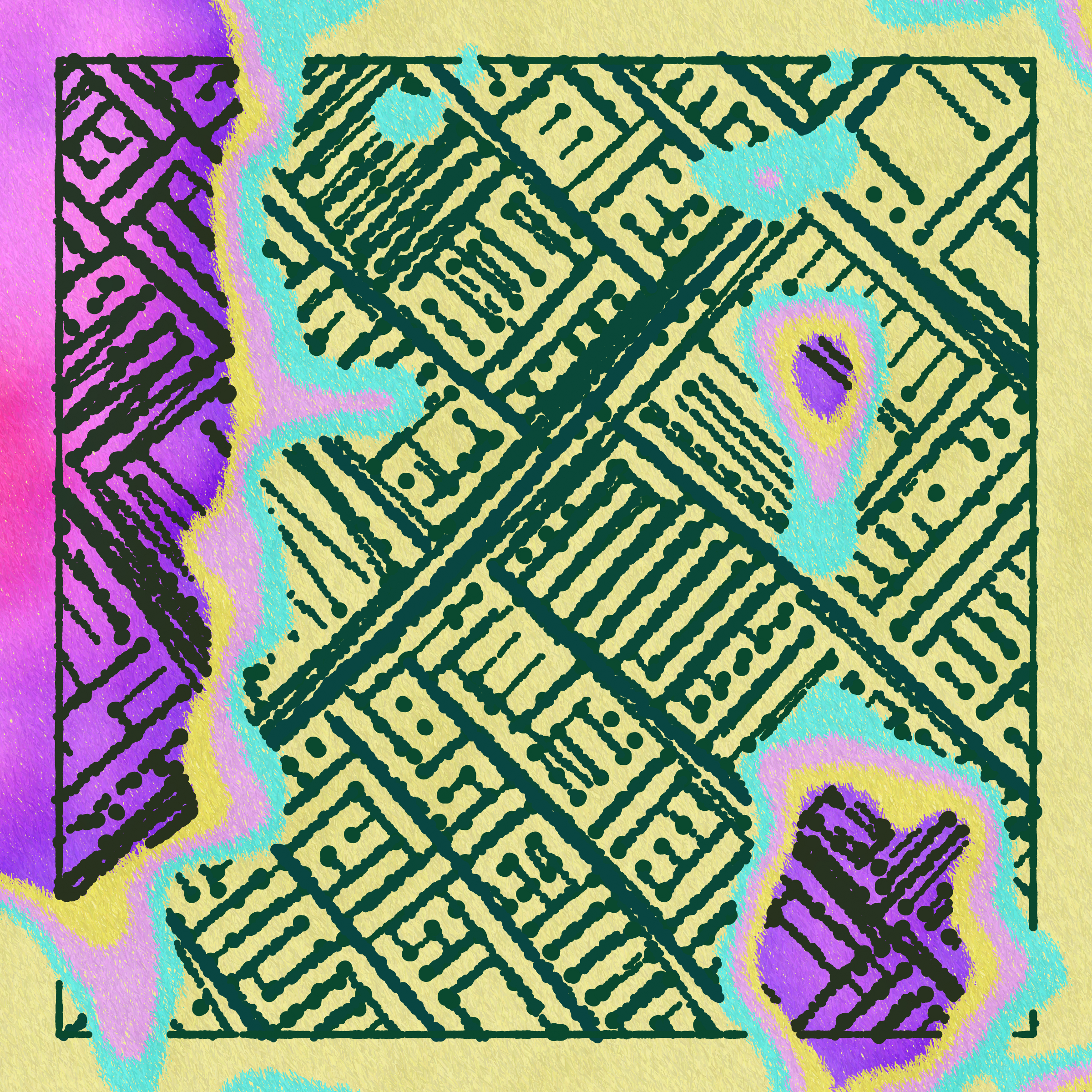 Art Blocks - Art Blocks v2 - Maps of Nothing #196 - NFT # 316000196