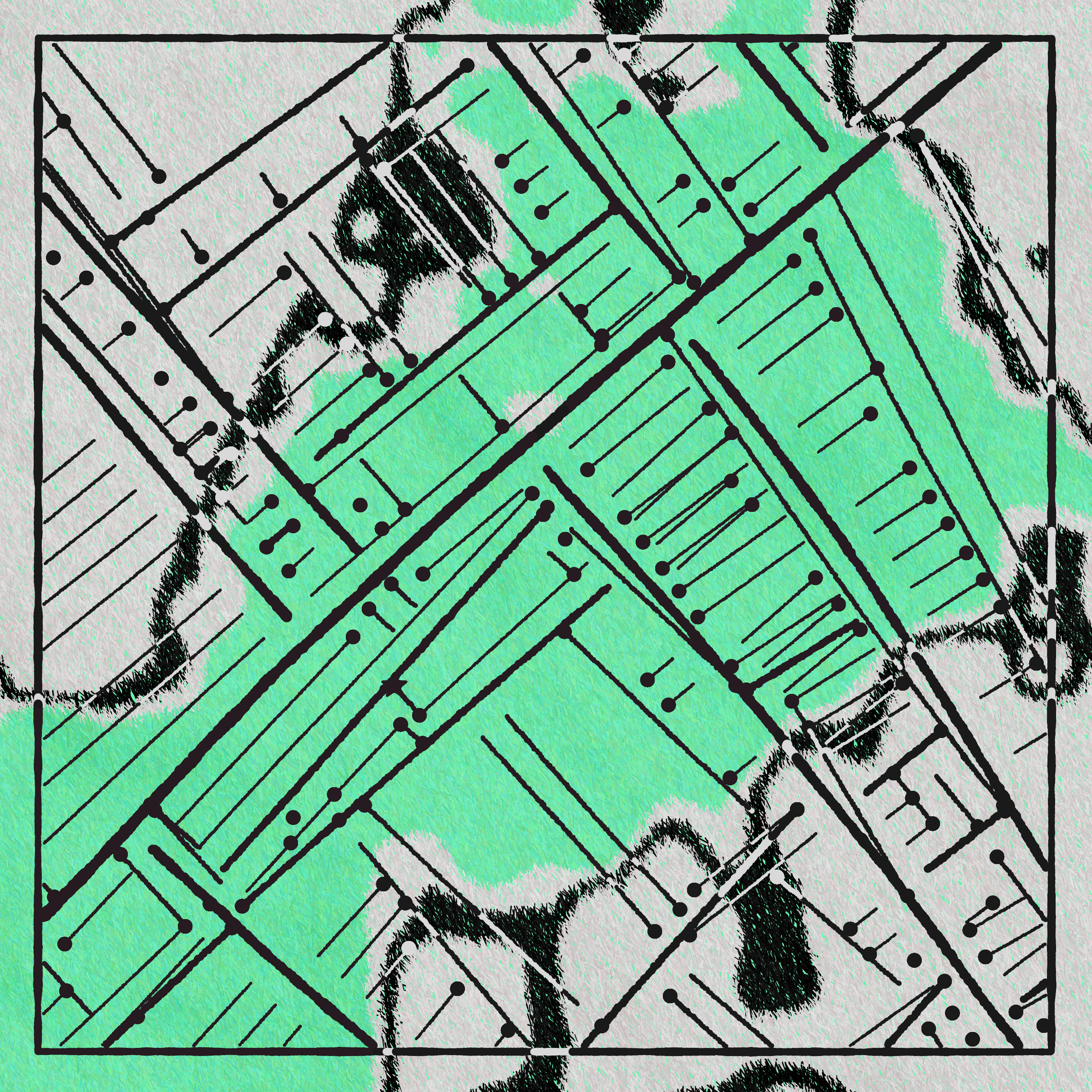Art Blocks - Art Blocks v2 - Maps of Nothing #202 - NFT # 316000202