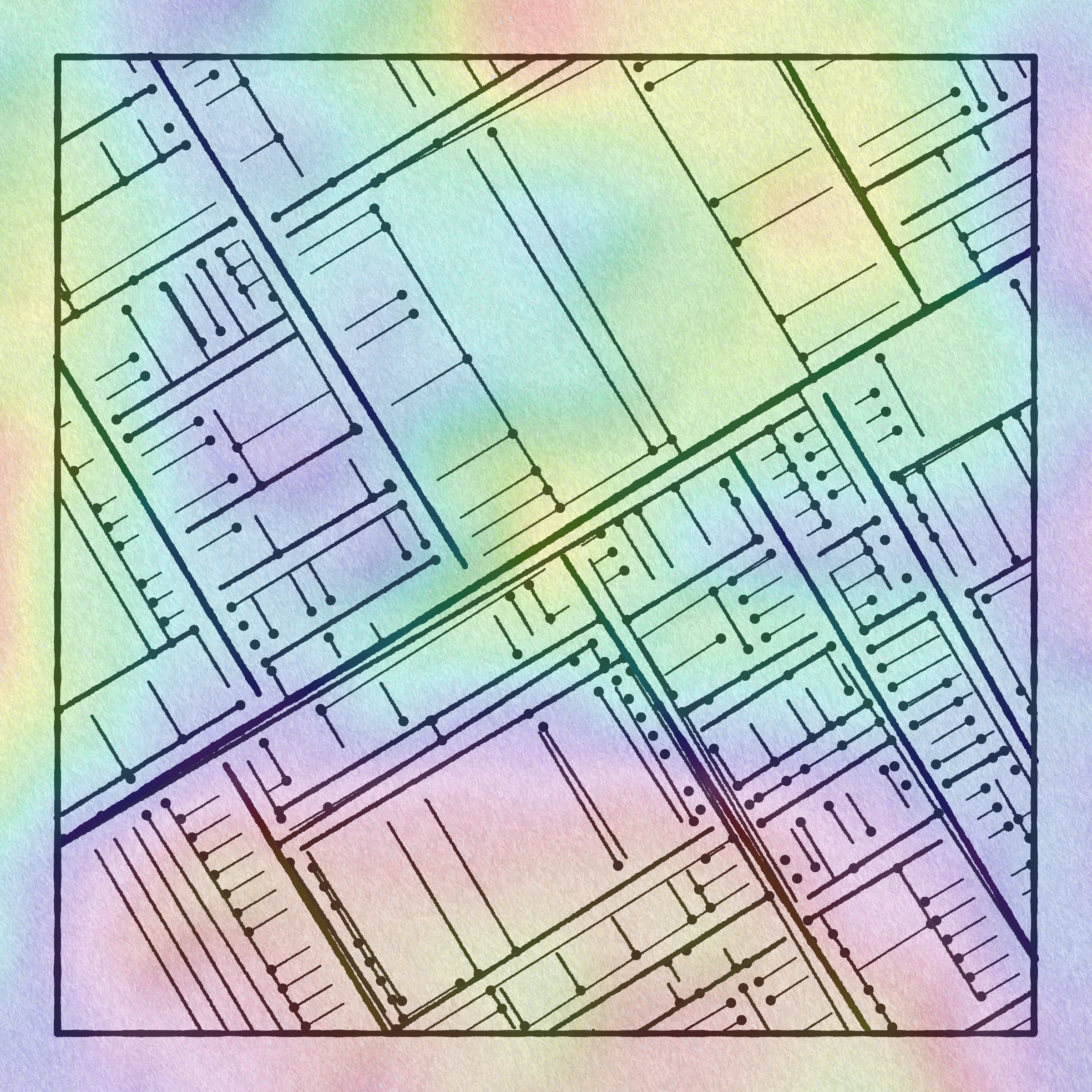Art Blocks - Art Blocks v2 - Maps of Nothing #213 - NFT # 316000213