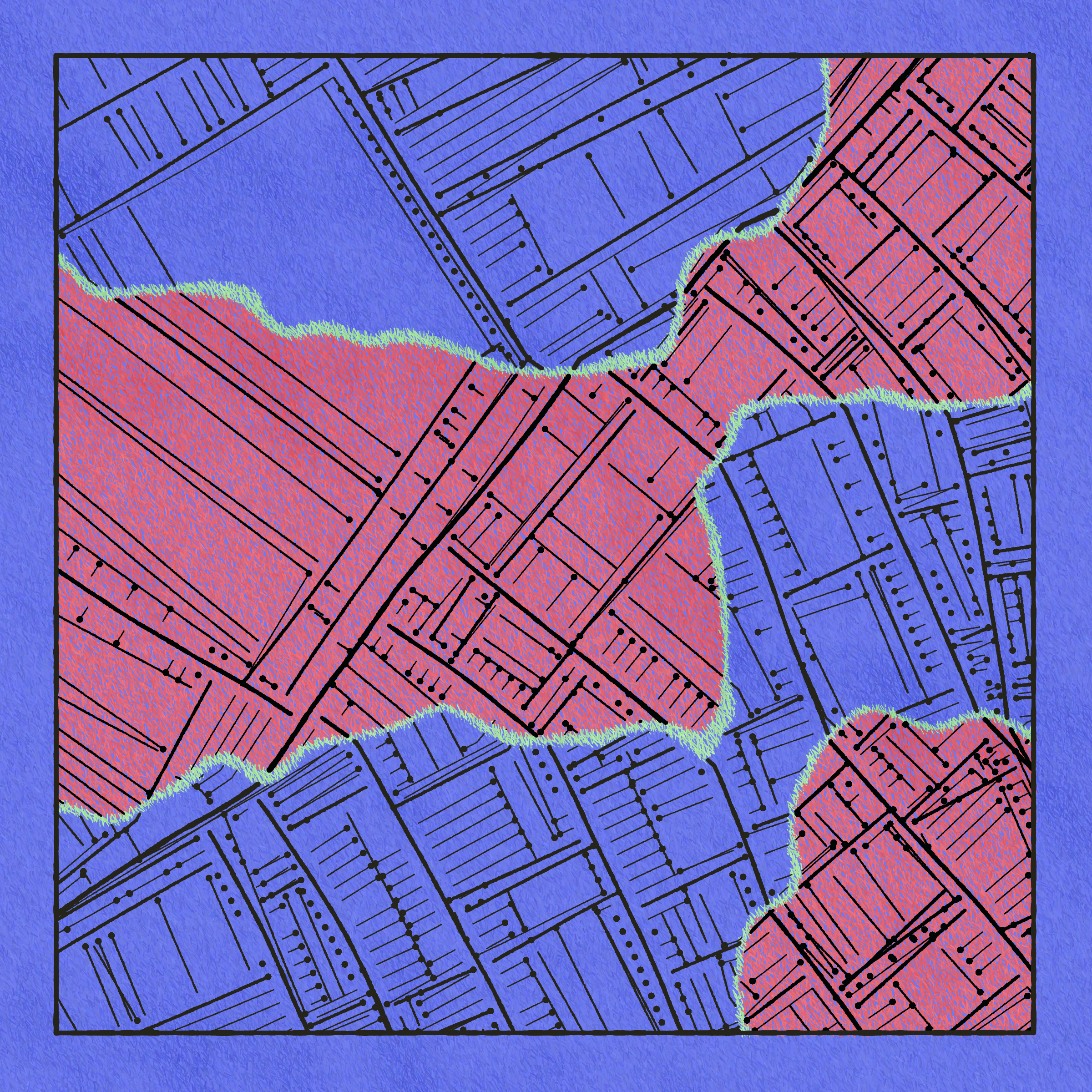 Art Blocks - Art Blocks v2 - Maps of Nothing #218 - NFT # 316000218