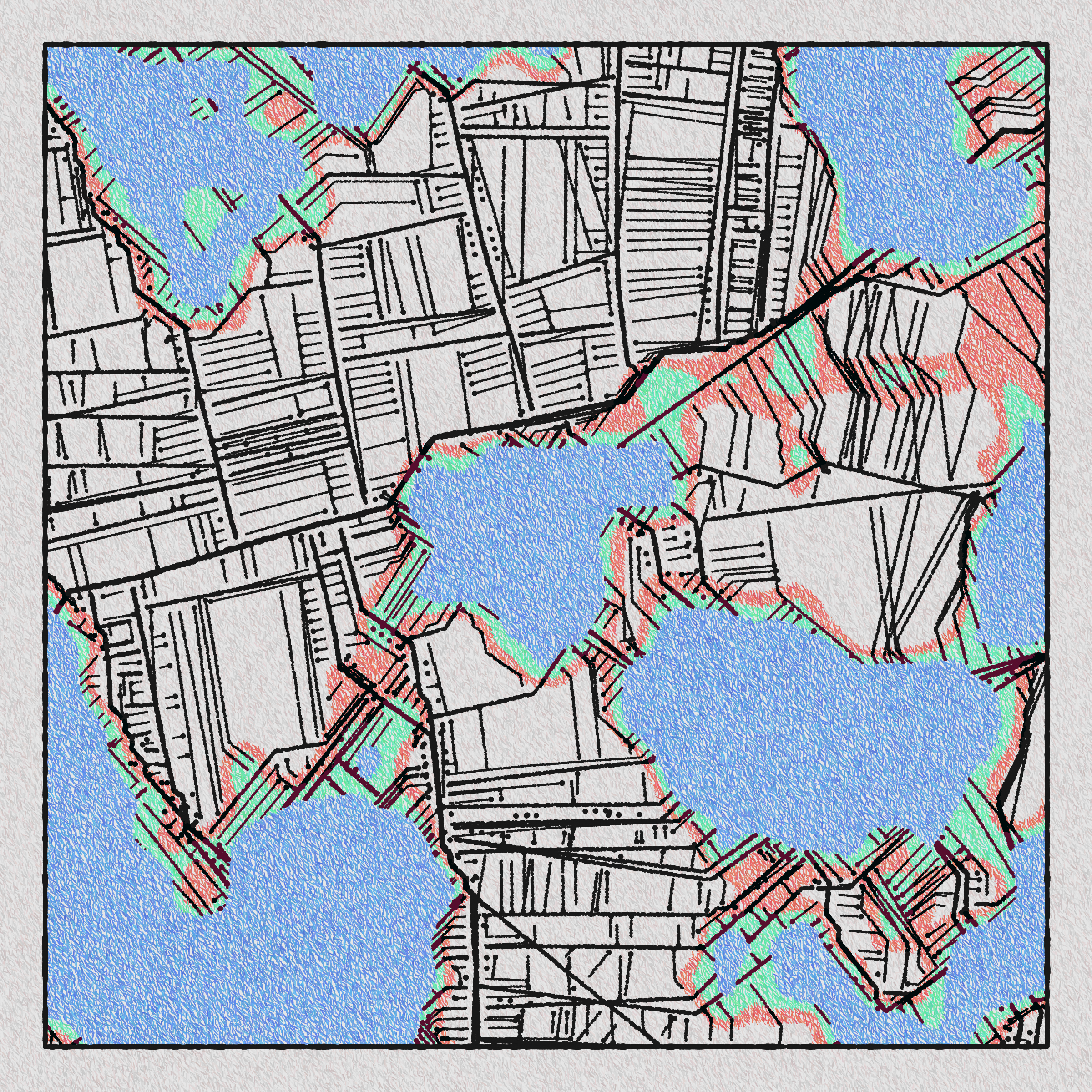 Art Blocks - Art Blocks v2 - Maps of Nothing #237 - NFT # 316000237