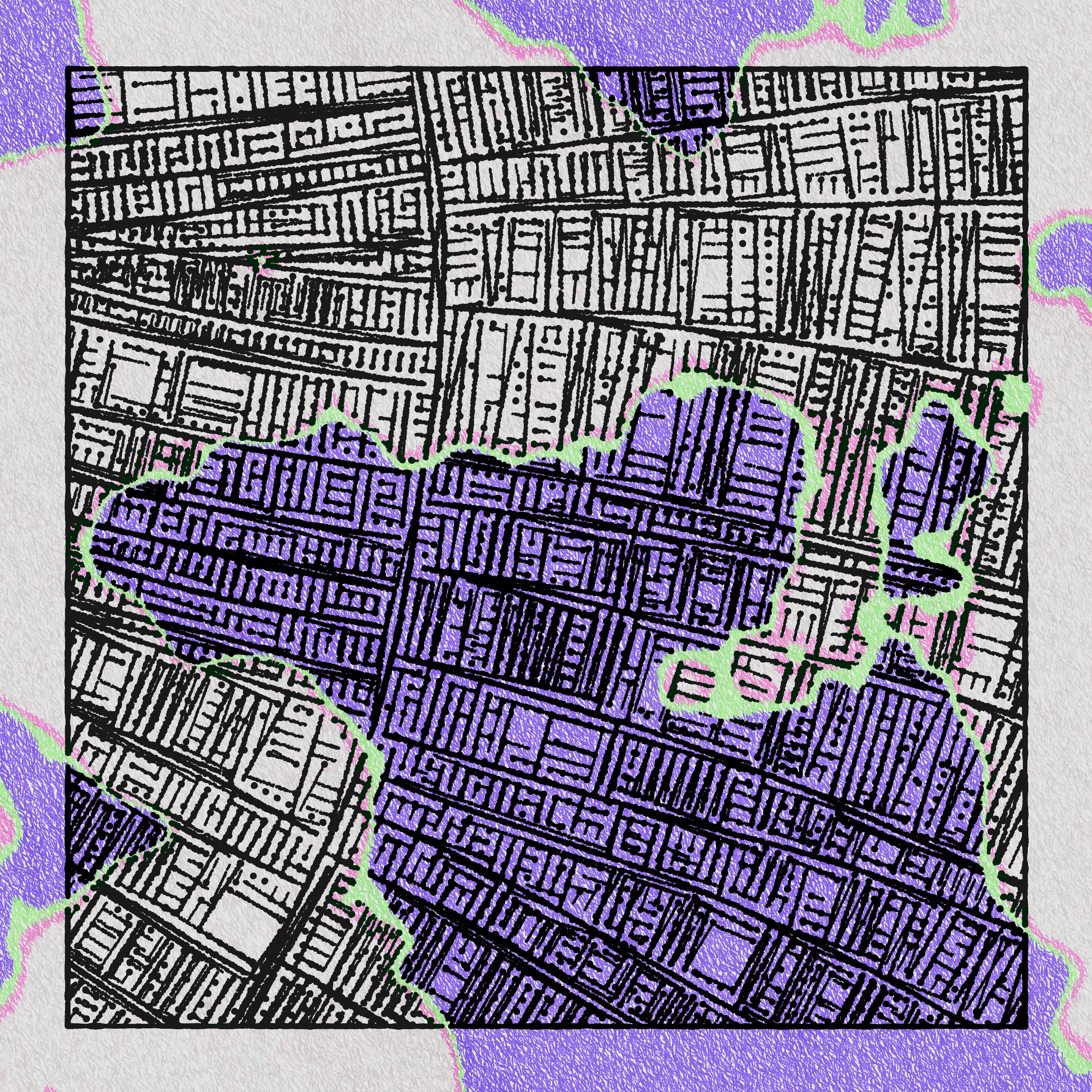 Art Blocks - Art Blocks v2 - Maps of Nothing #242 - NFT # 316000242