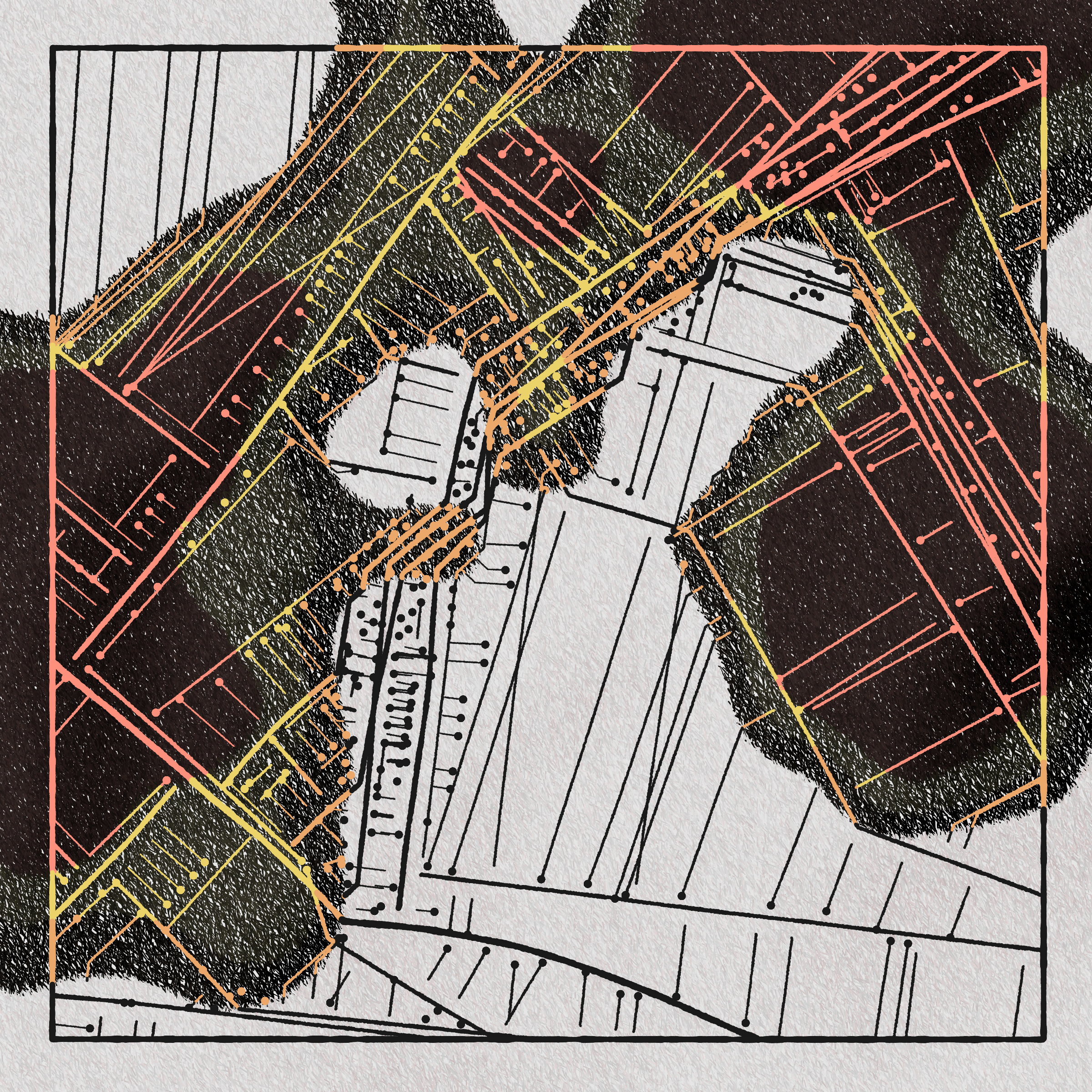 Art Blocks - Art Blocks v2 - Maps of Nothing #243 - NFT # 316000243