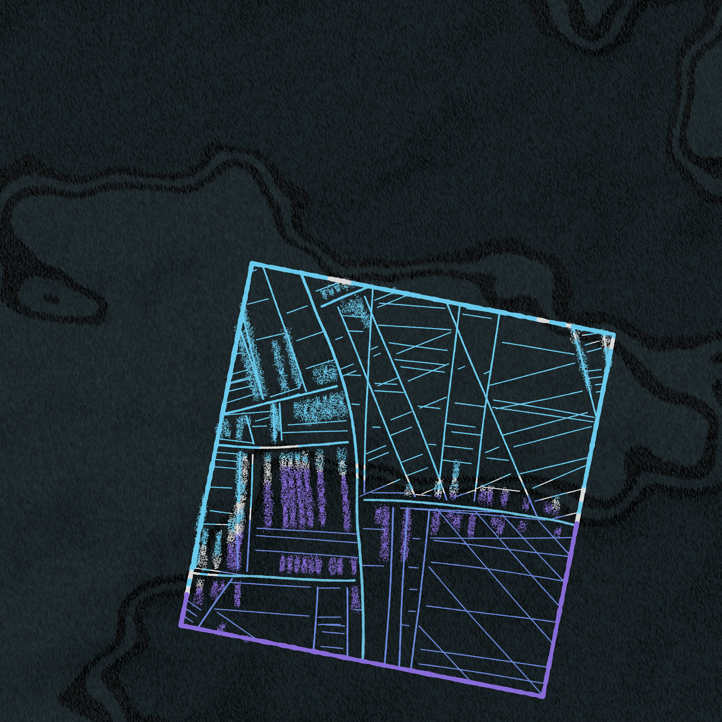 Art Blocks - Art Blocks v2 - Maps of Nothing #258 - NFT # 316000258