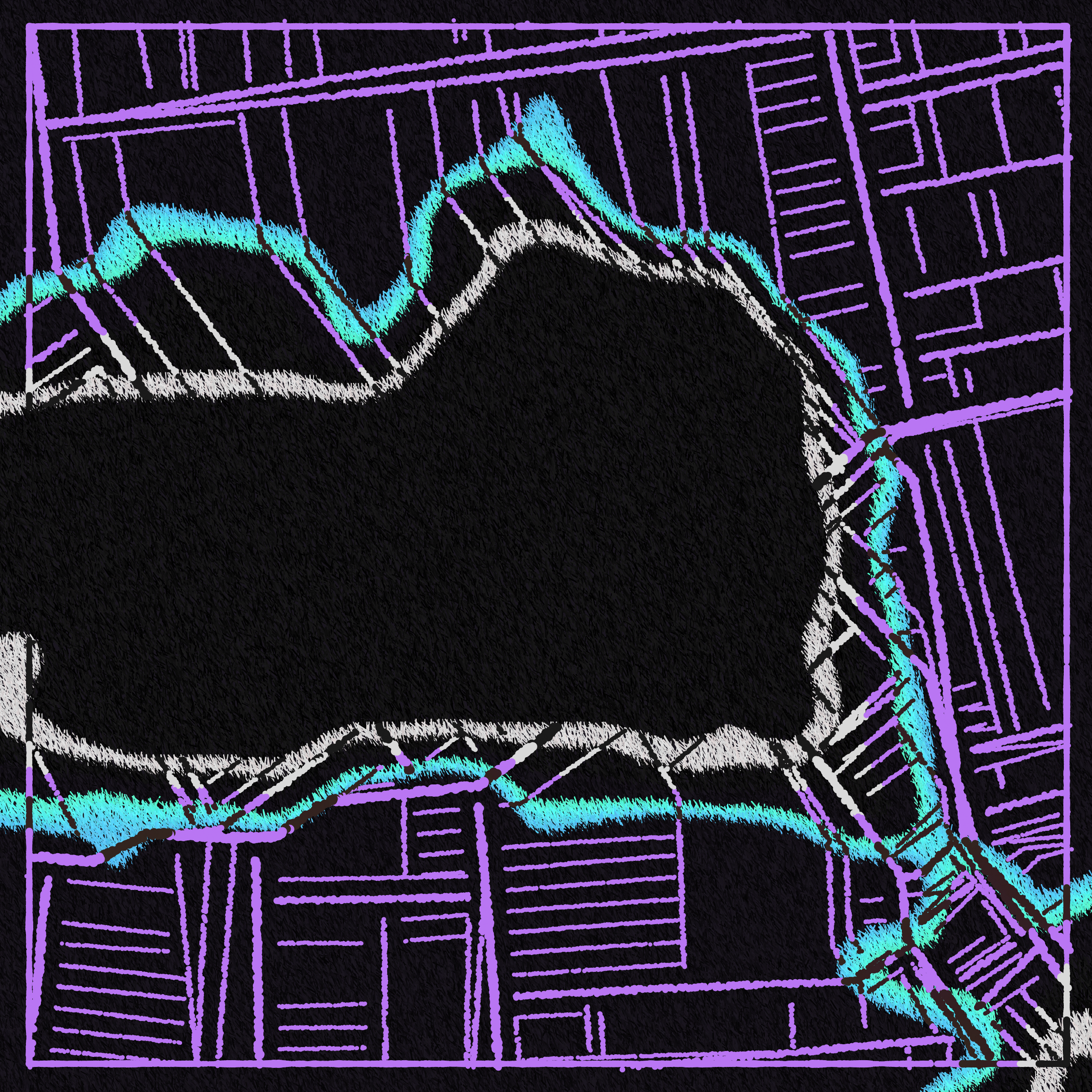 Art Blocks - Art Blocks v2 - Maps of Nothing #262 - NFT # 316000262