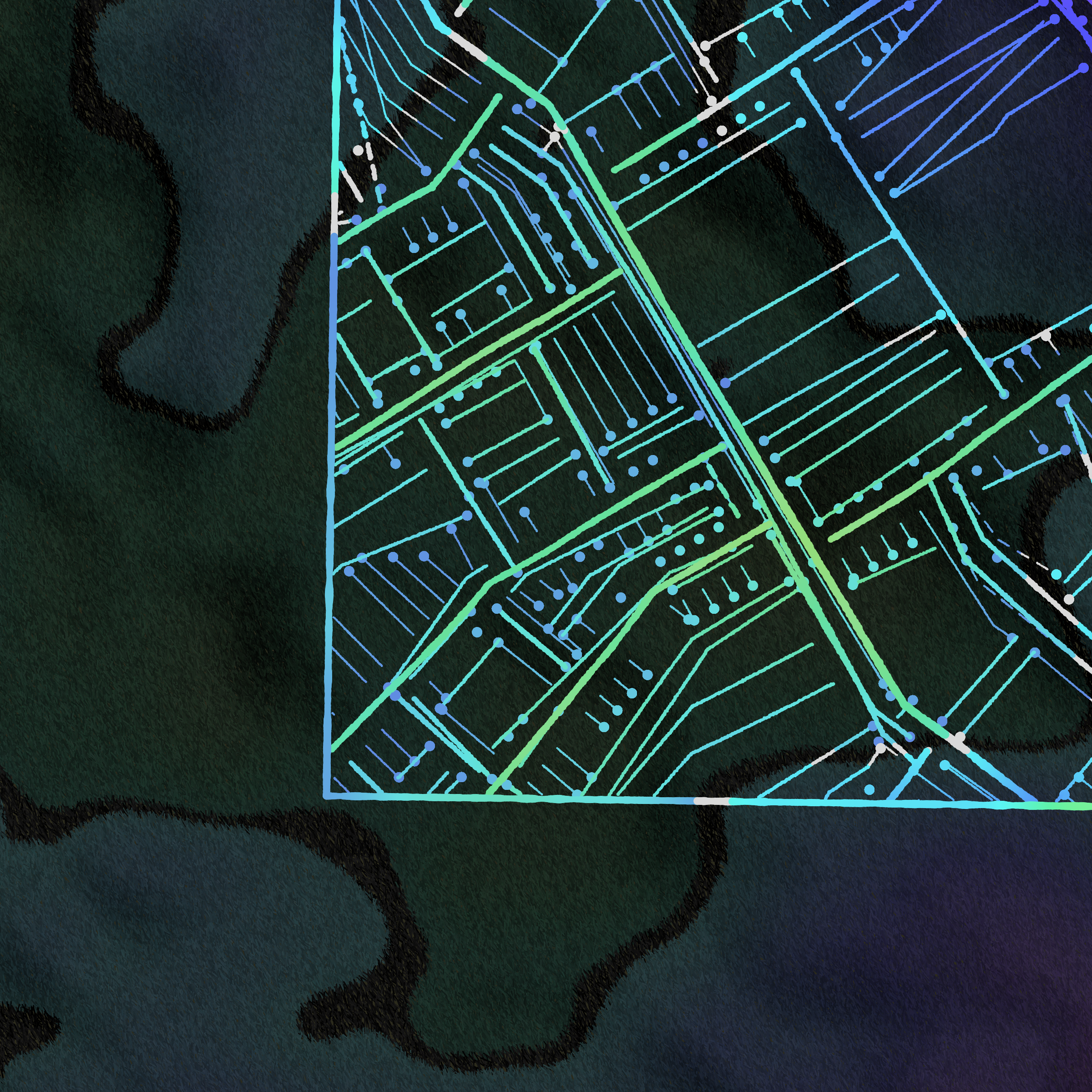 Art Blocks - Art Blocks v2 - Maps of Nothing #267 - NFT # 316000267