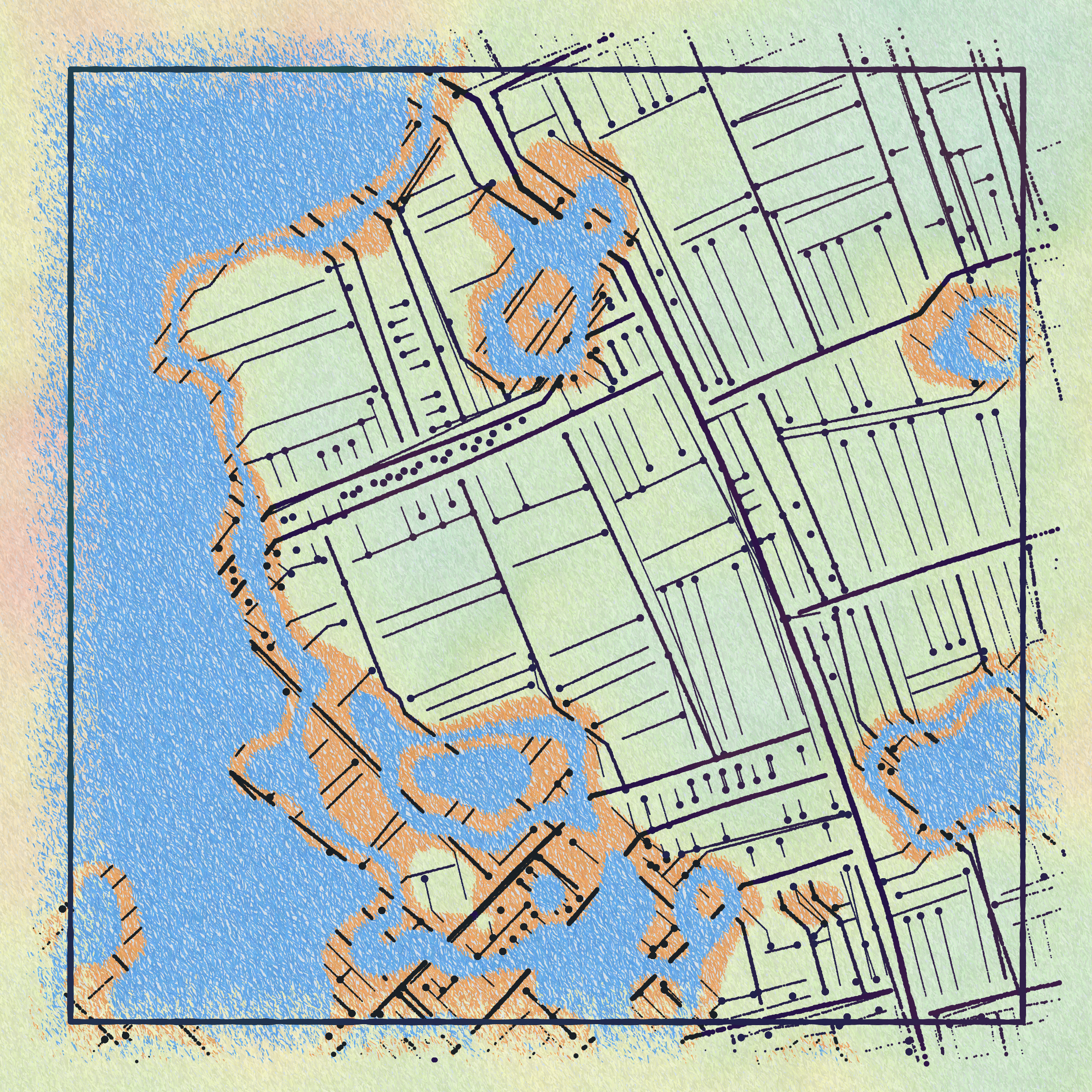 Art Blocks - Art Blocks v2 - Maps of Nothing #286 - NFT # 316000286
