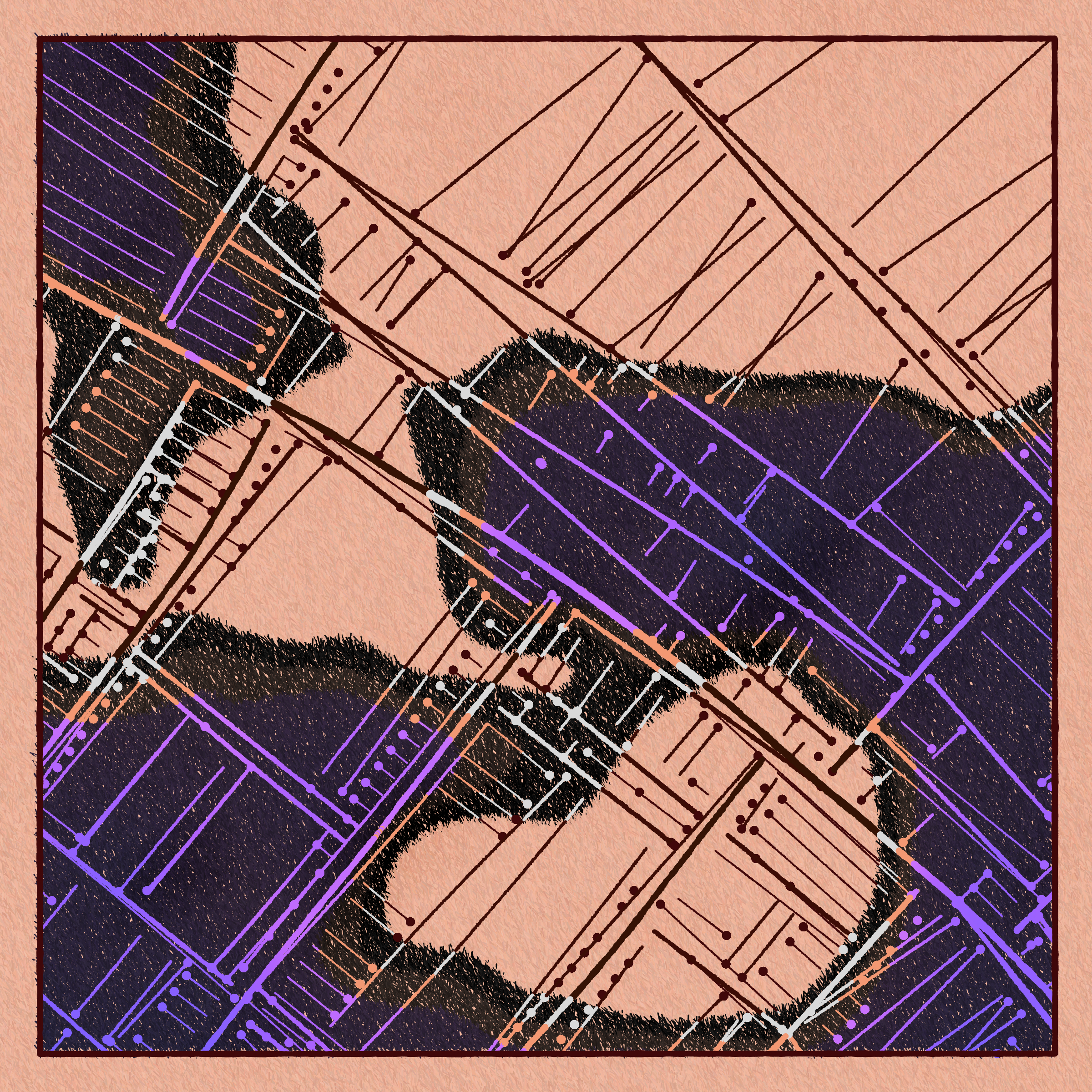 Art Blocks - Art Blocks v2 - Maps of Nothing #293 - NFT # 316000293