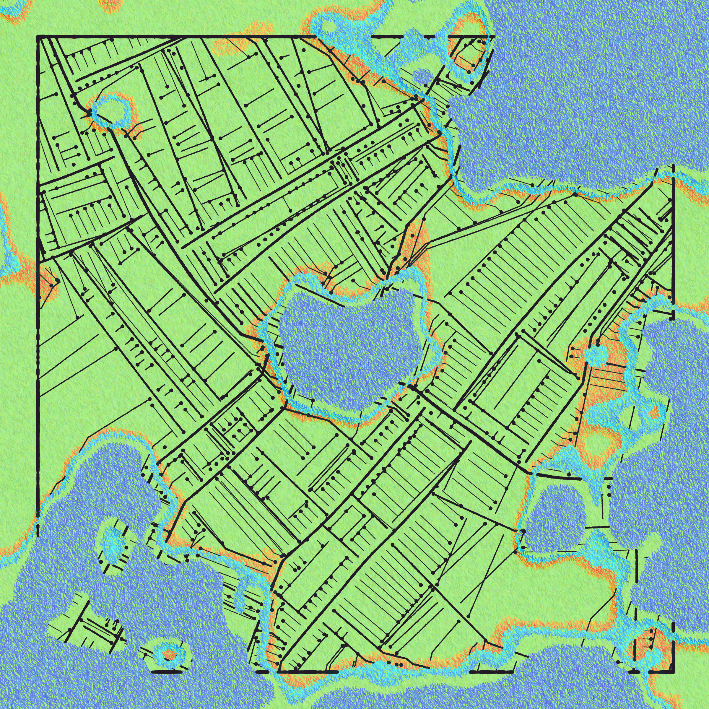 Art Blocks - Art Blocks v2 - Maps of Nothing #296 - NFT # 316000296