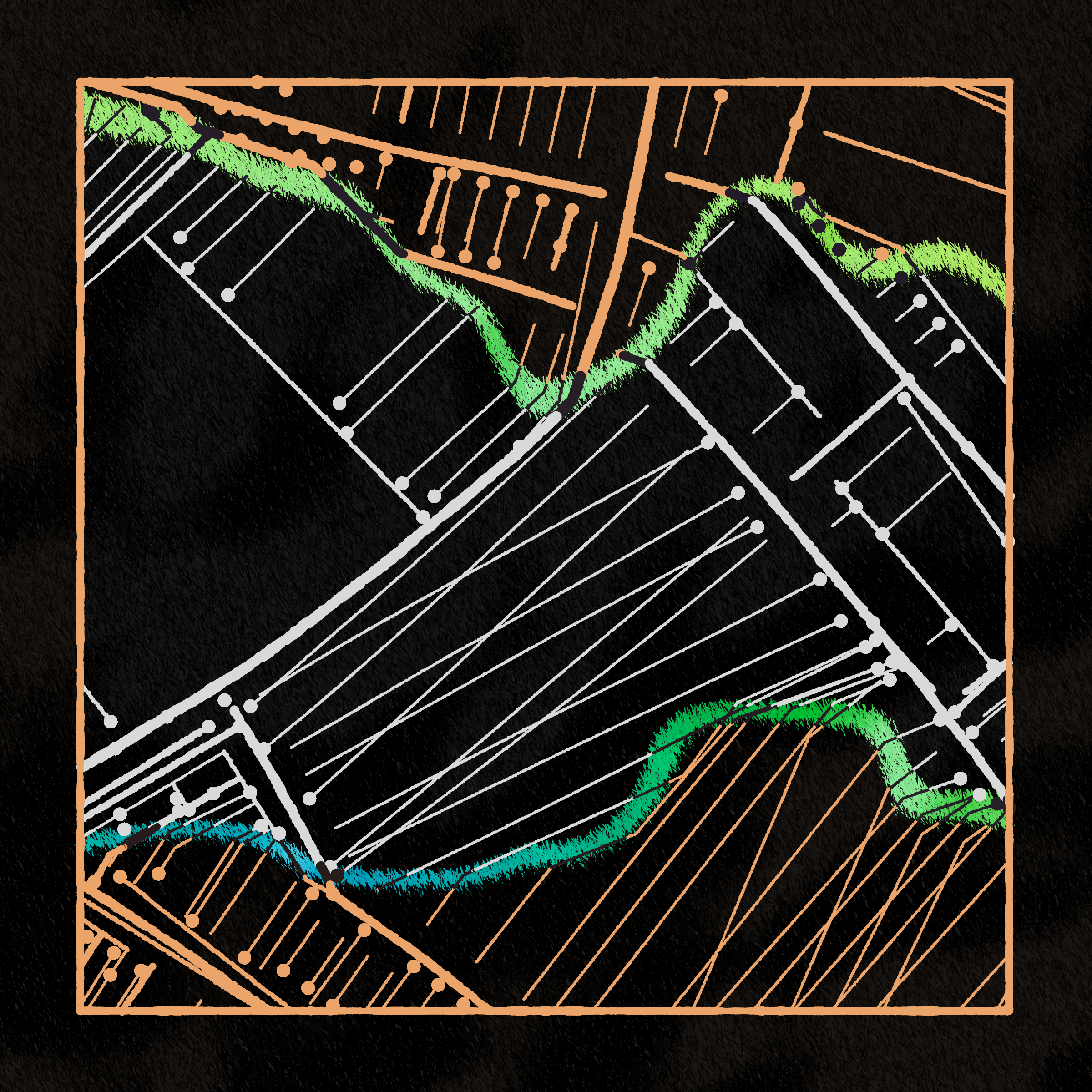 Art Blocks - Art Blocks v2 - Maps of Nothing #297 - NFT # 316000297