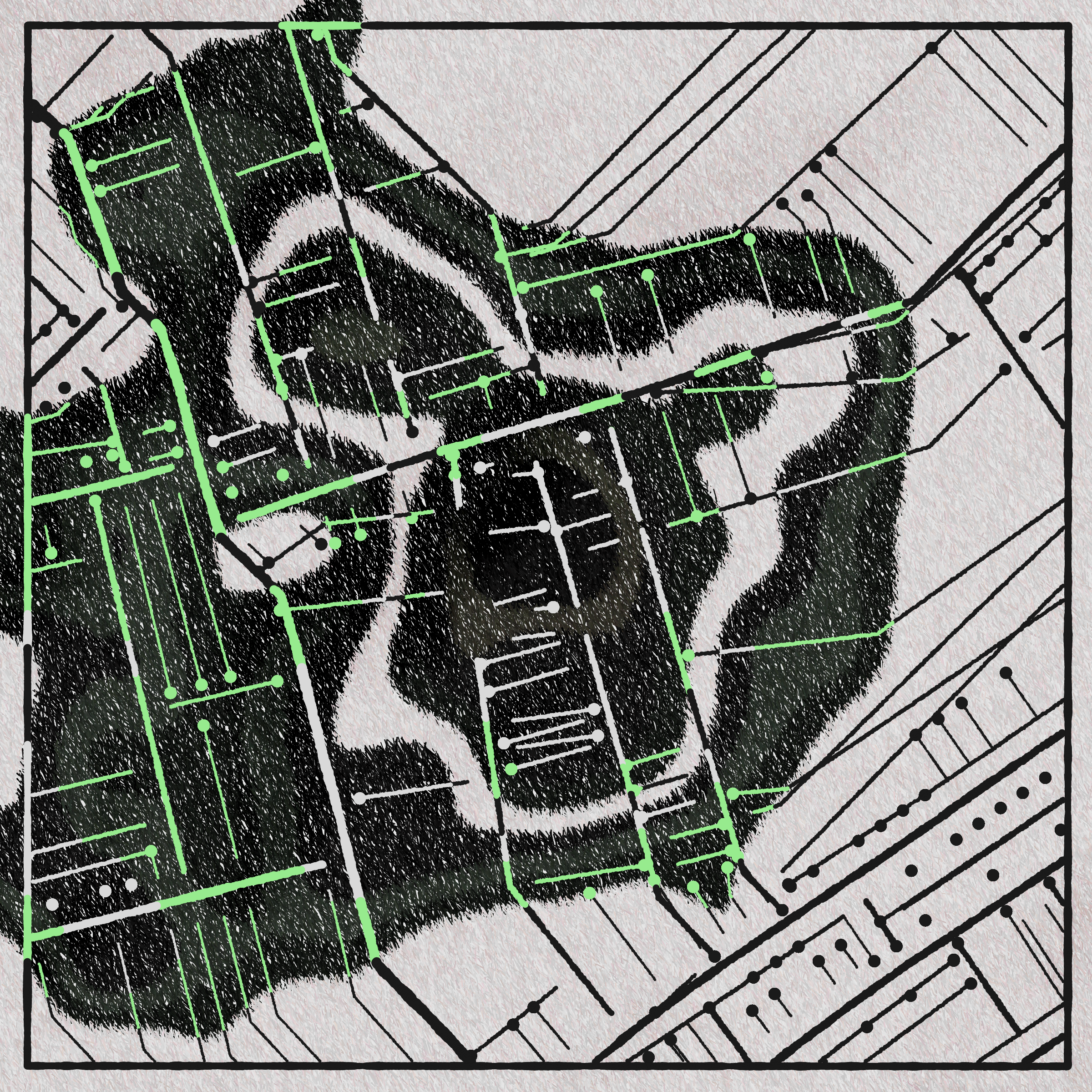 Art Blocks - Art Blocks v2 - Maps of Nothing #303 - NFT # 316000303