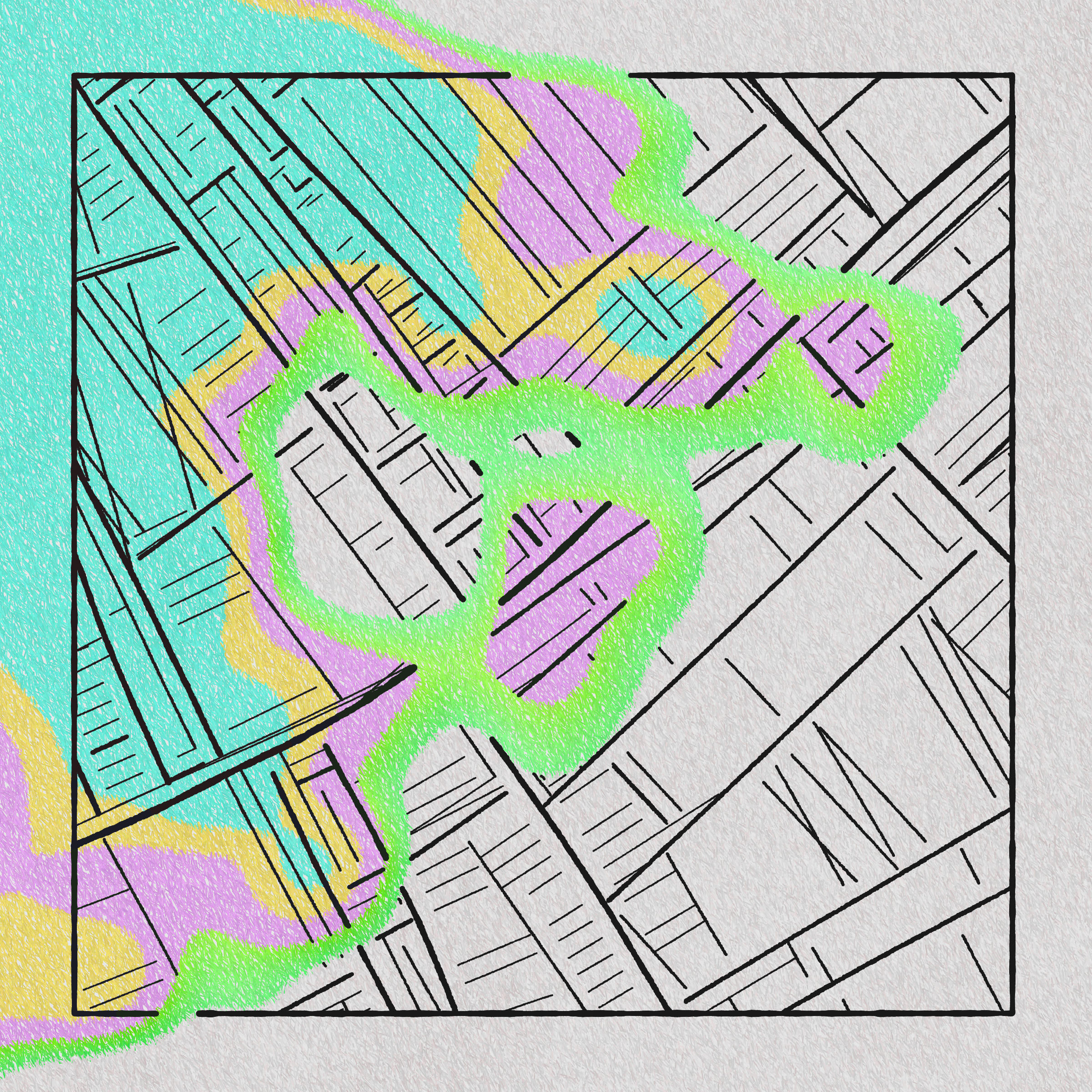 Art Blocks - Art Blocks v2 - Maps of Nothing #308 - NFT # 316000308