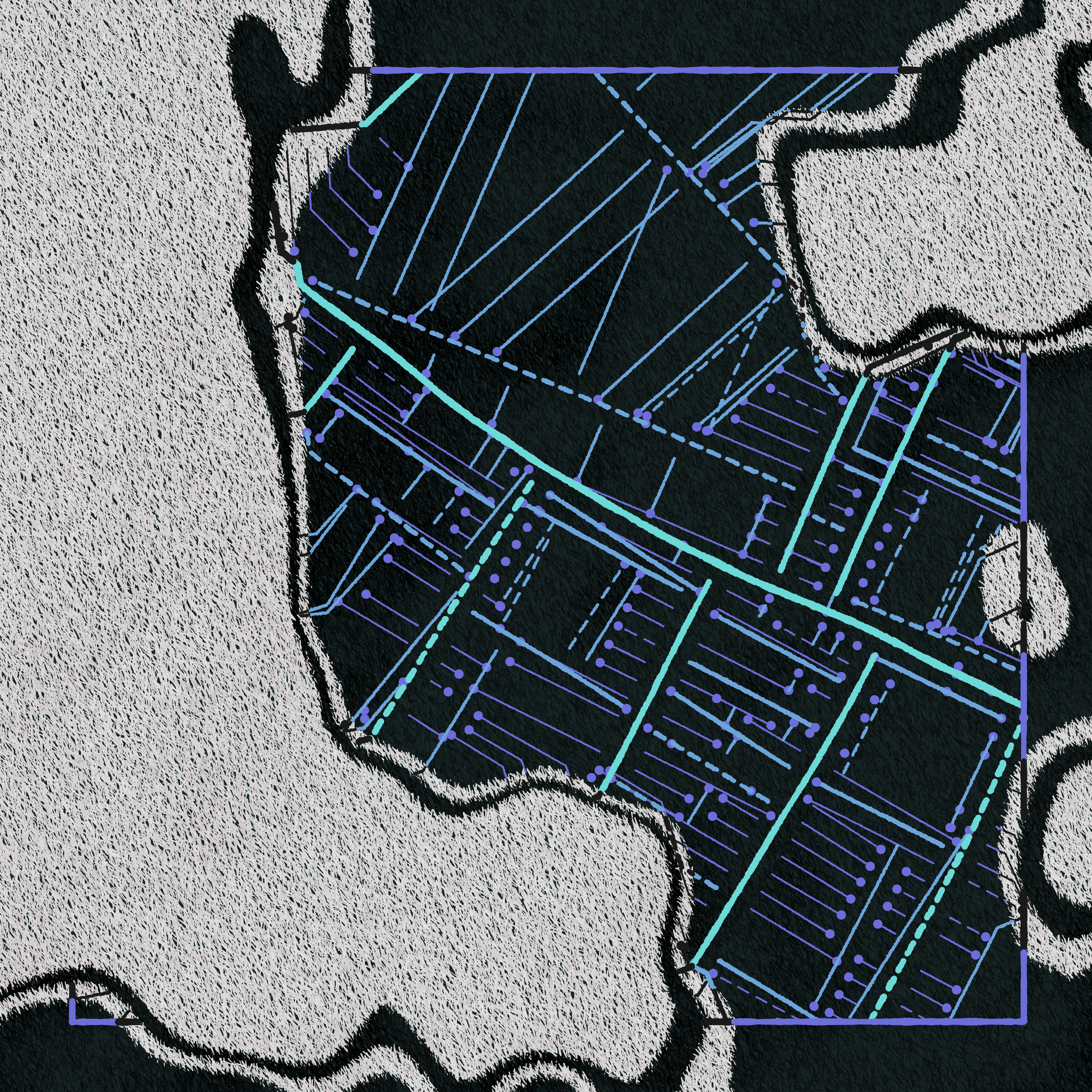 Art Blocks - Art Blocks v2 - Maps of Nothing #317 - NFT # 316000317