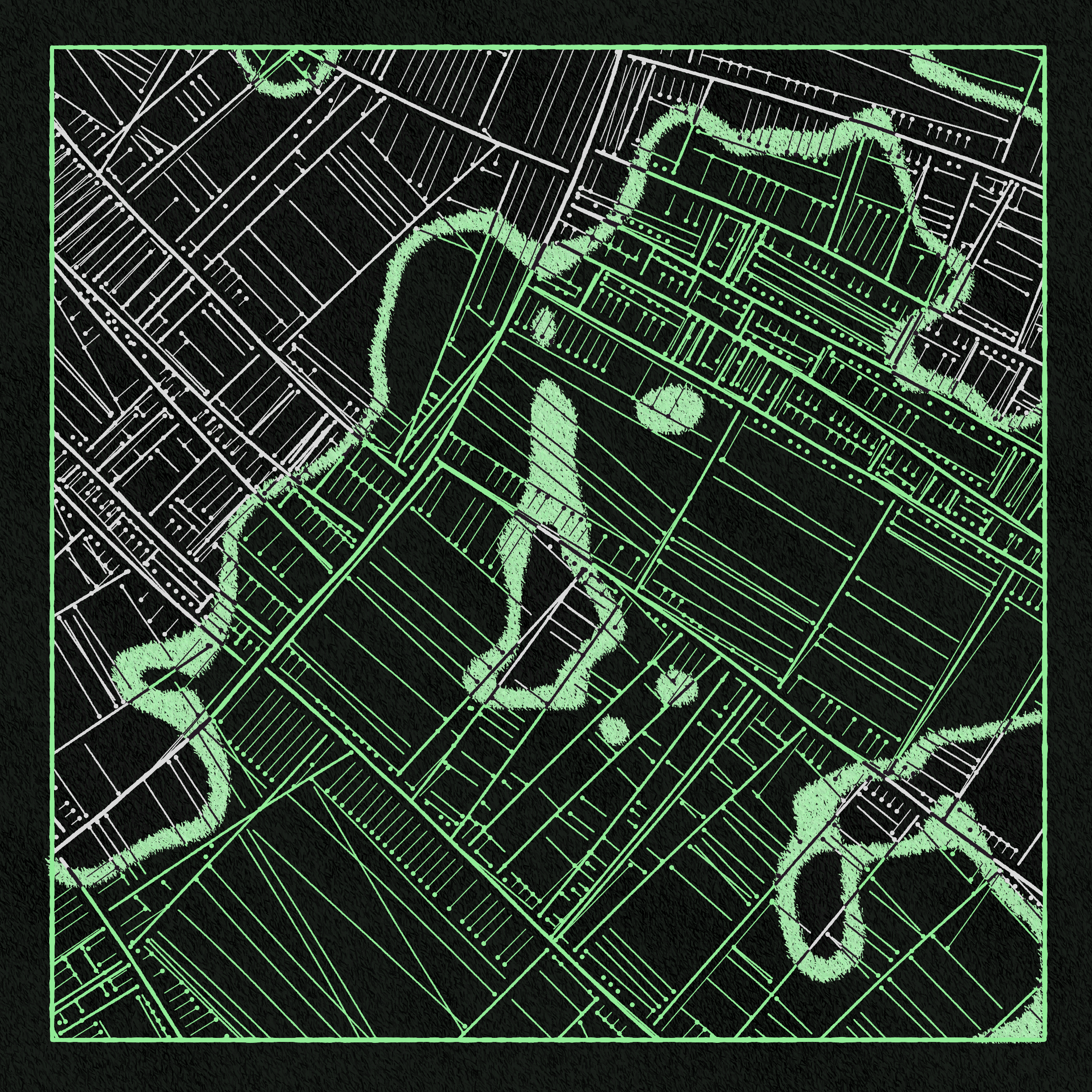 Art Blocks - Art Blocks v2 - Maps of Nothing #318 - NFT # 316000318