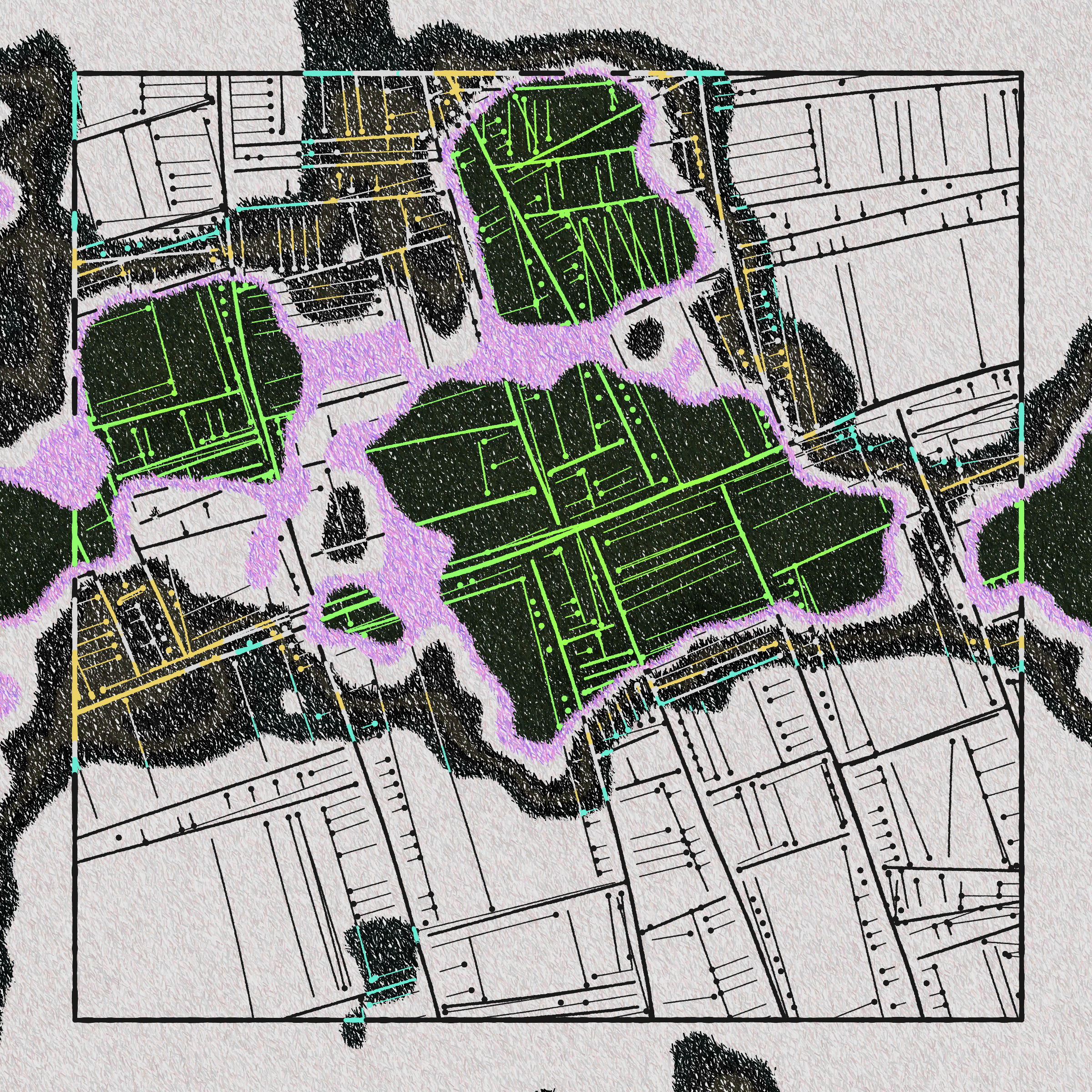 Art Blocks - Art Blocks v2 - Maps of Nothing #338 - NFT # 316000338