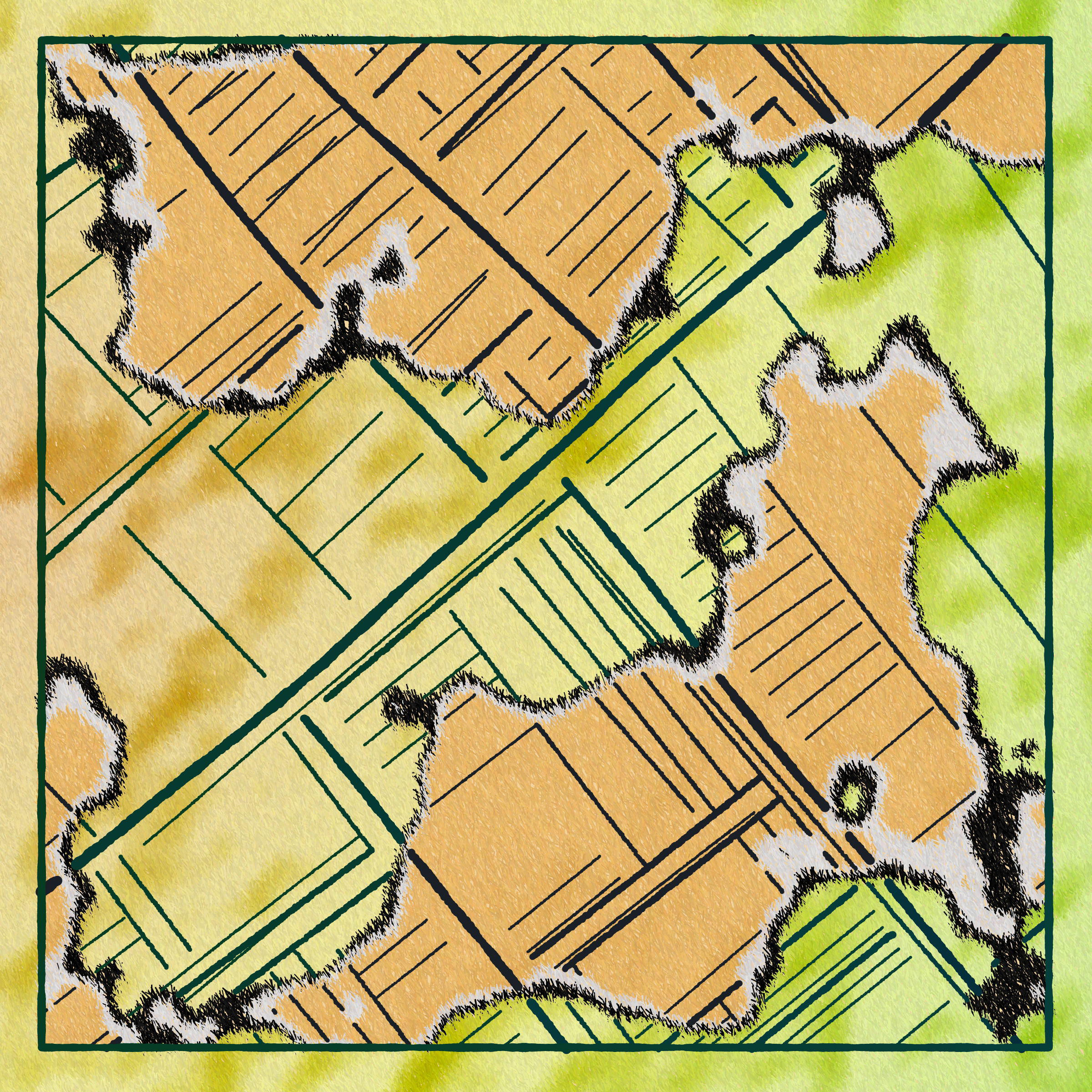 Art Blocks - Art Blocks v2 - Maps of Nothing #355 - NFT # 316000355