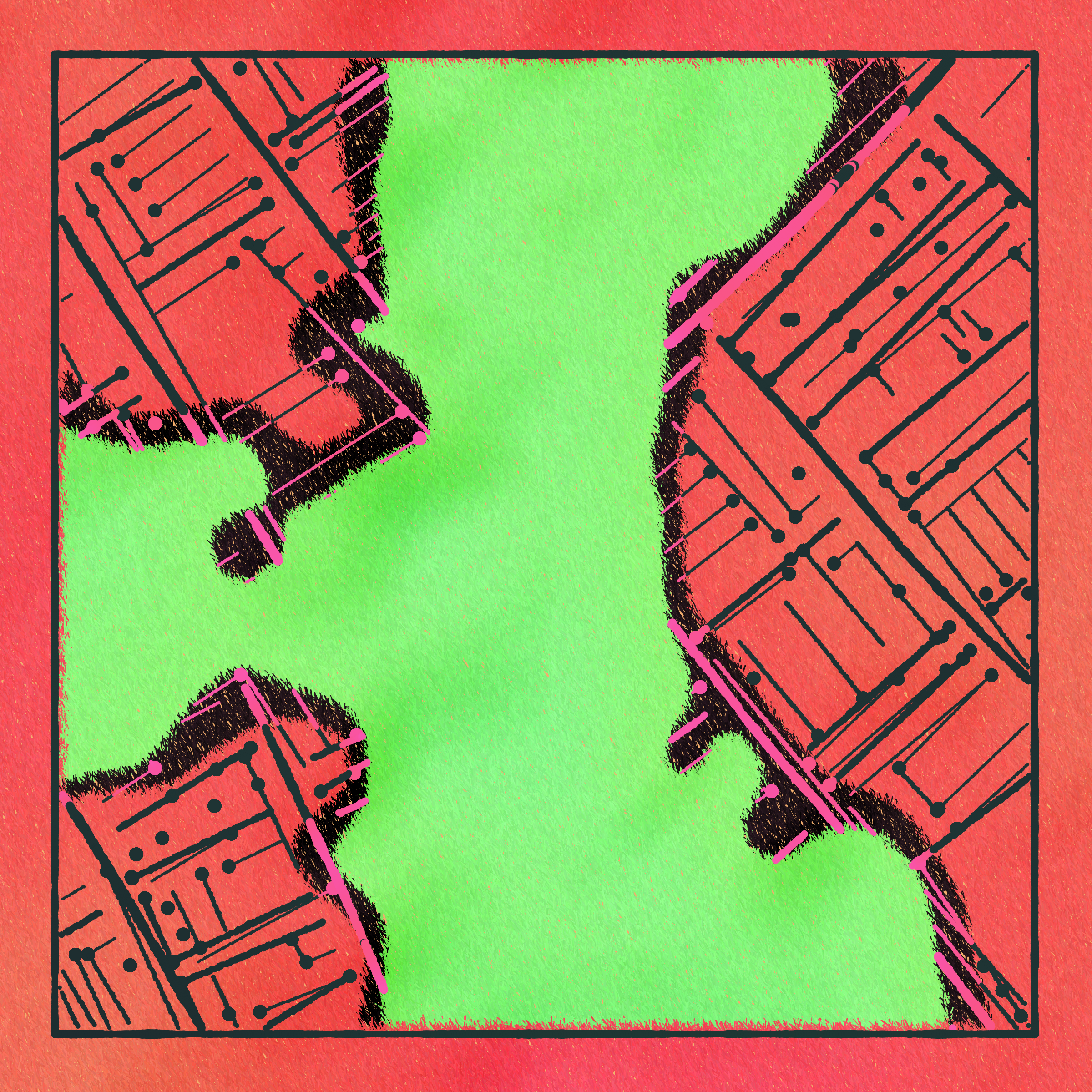 Art Blocks - Art Blocks v2 - Maps of Nothing #357 - NFT # 316000357