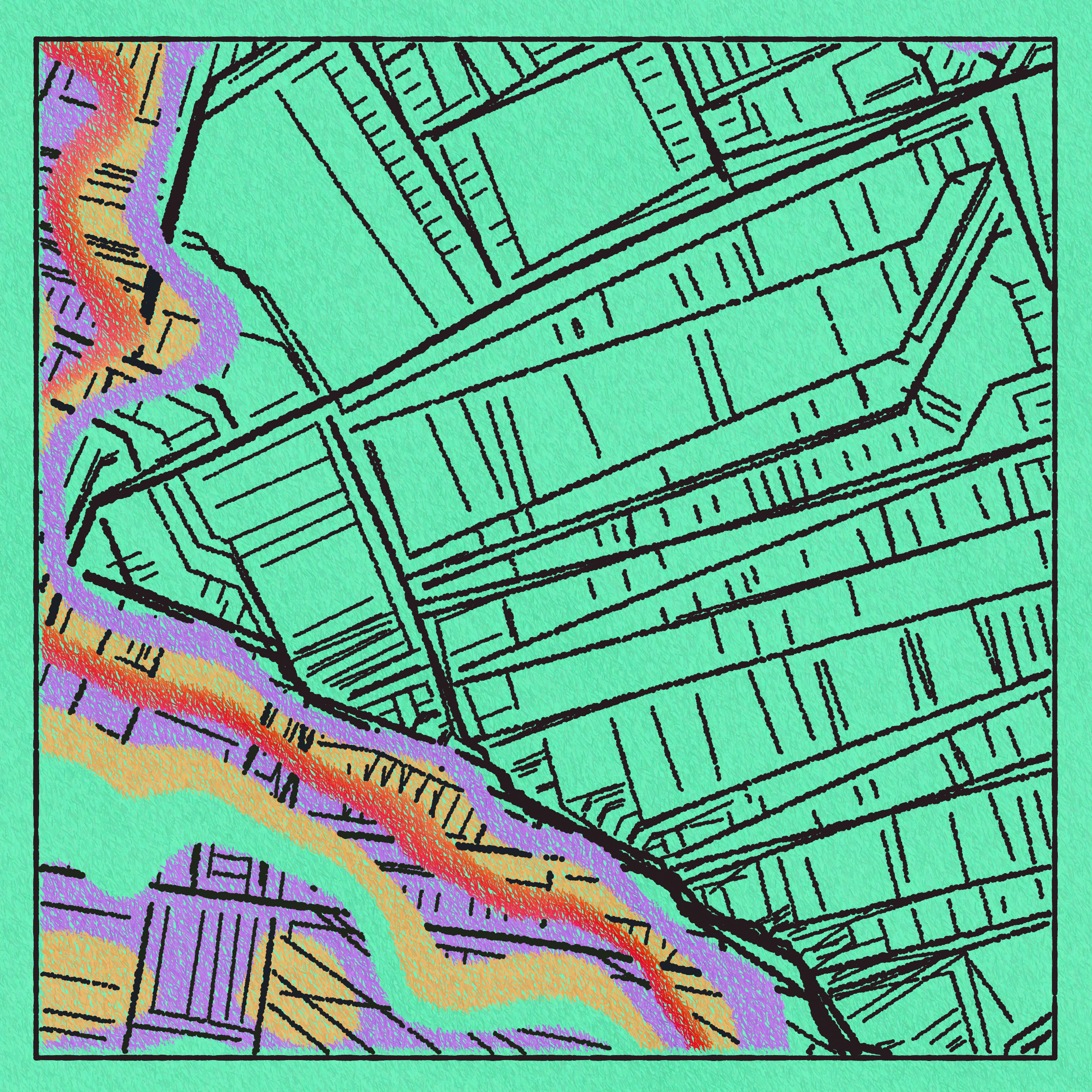 Art Blocks - Art Blocks v2 - Maps of Nothing #372 - NFT # 316000372