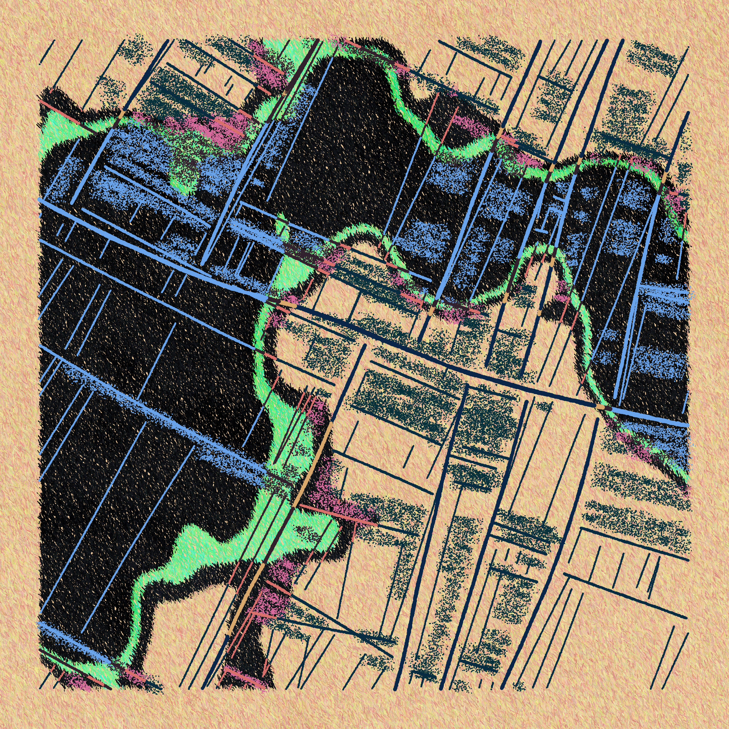 Art Blocks - Art Blocks v2 - Maps of Nothing #388 - NFT # 316000388