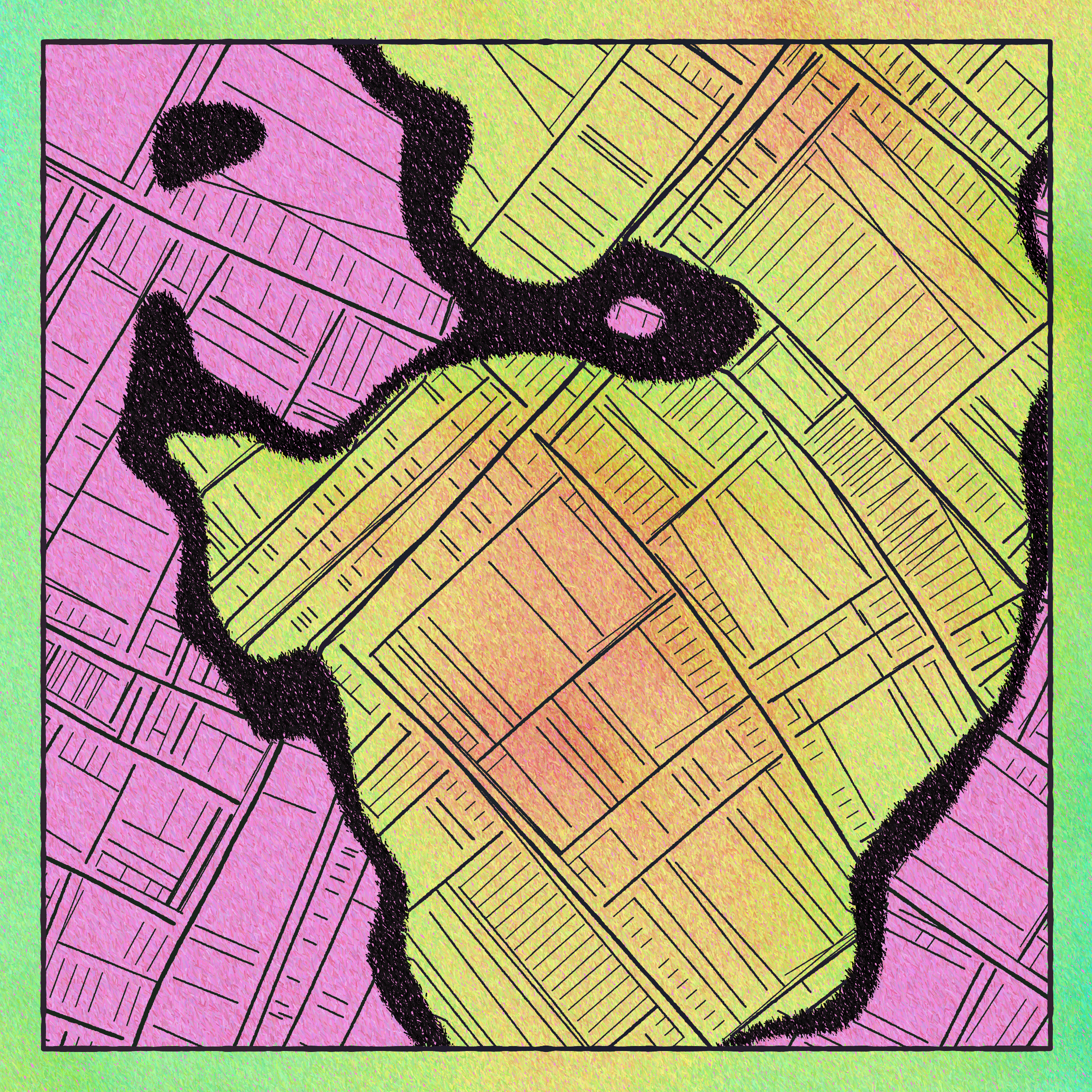 Art Blocks - Art Blocks v2 - Maps of Nothing #393 - NFT # 316000393