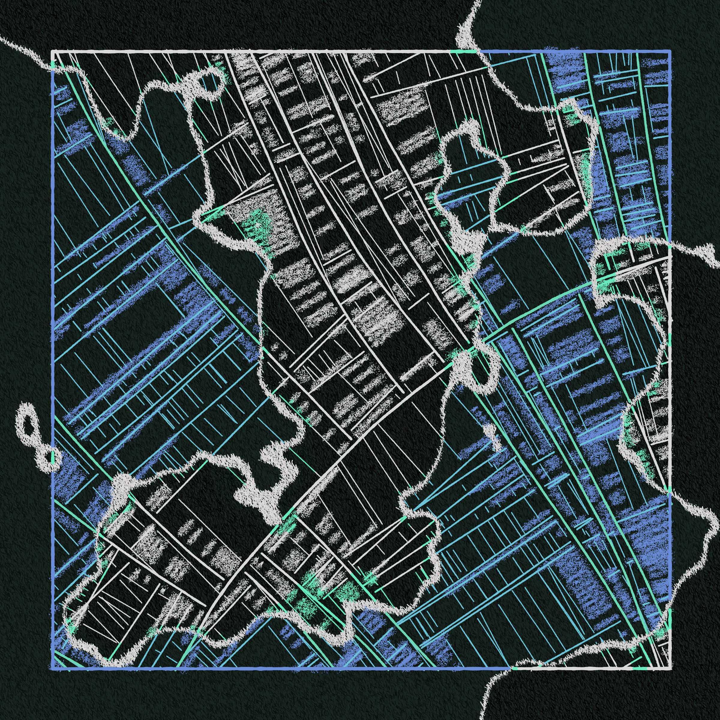 Art Blocks - Art Blocks v2 - Maps of Nothing #395 - NFT # 316000395