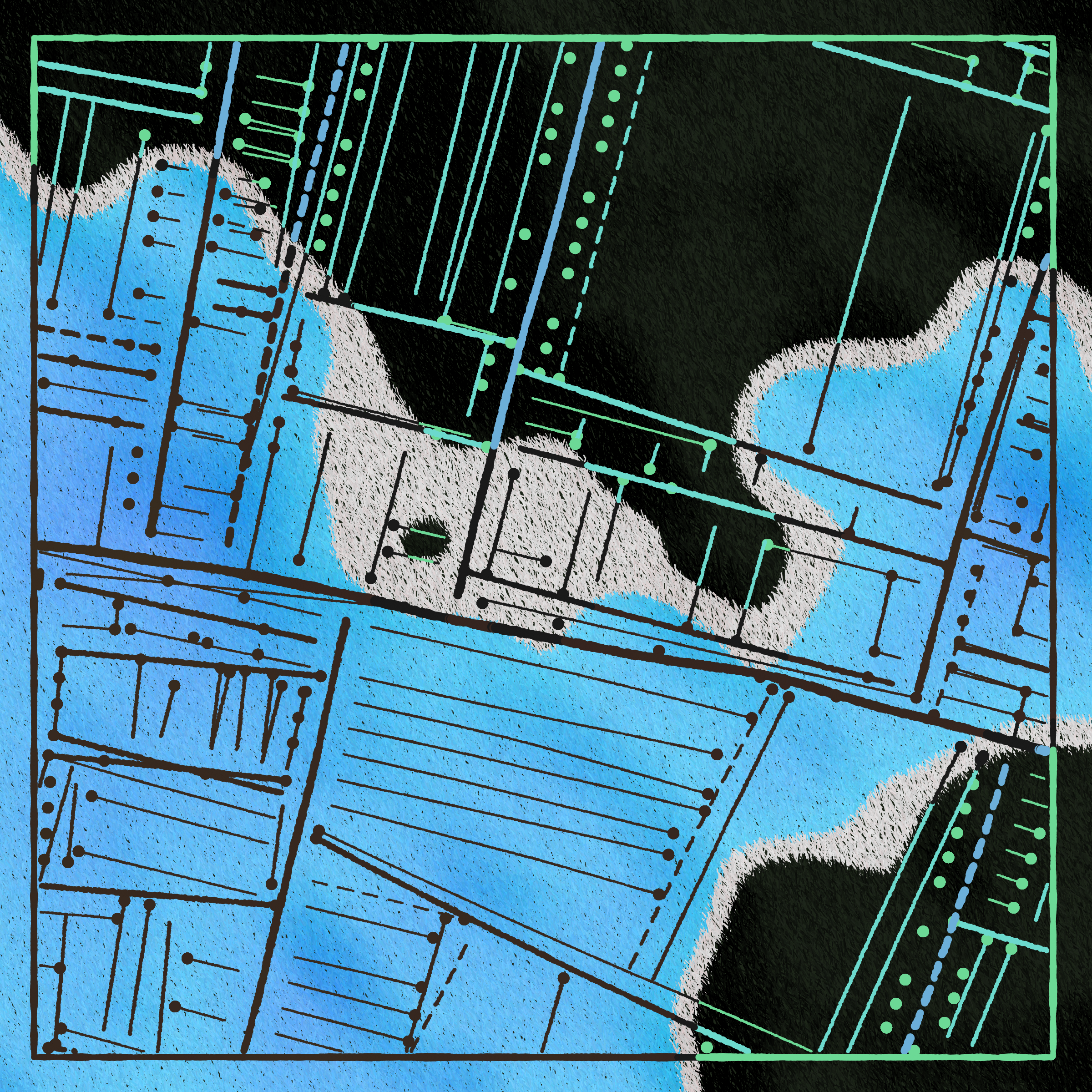 Art Blocks - Art Blocks v2 - Maps of Nothing #399 - NFT # 316000399