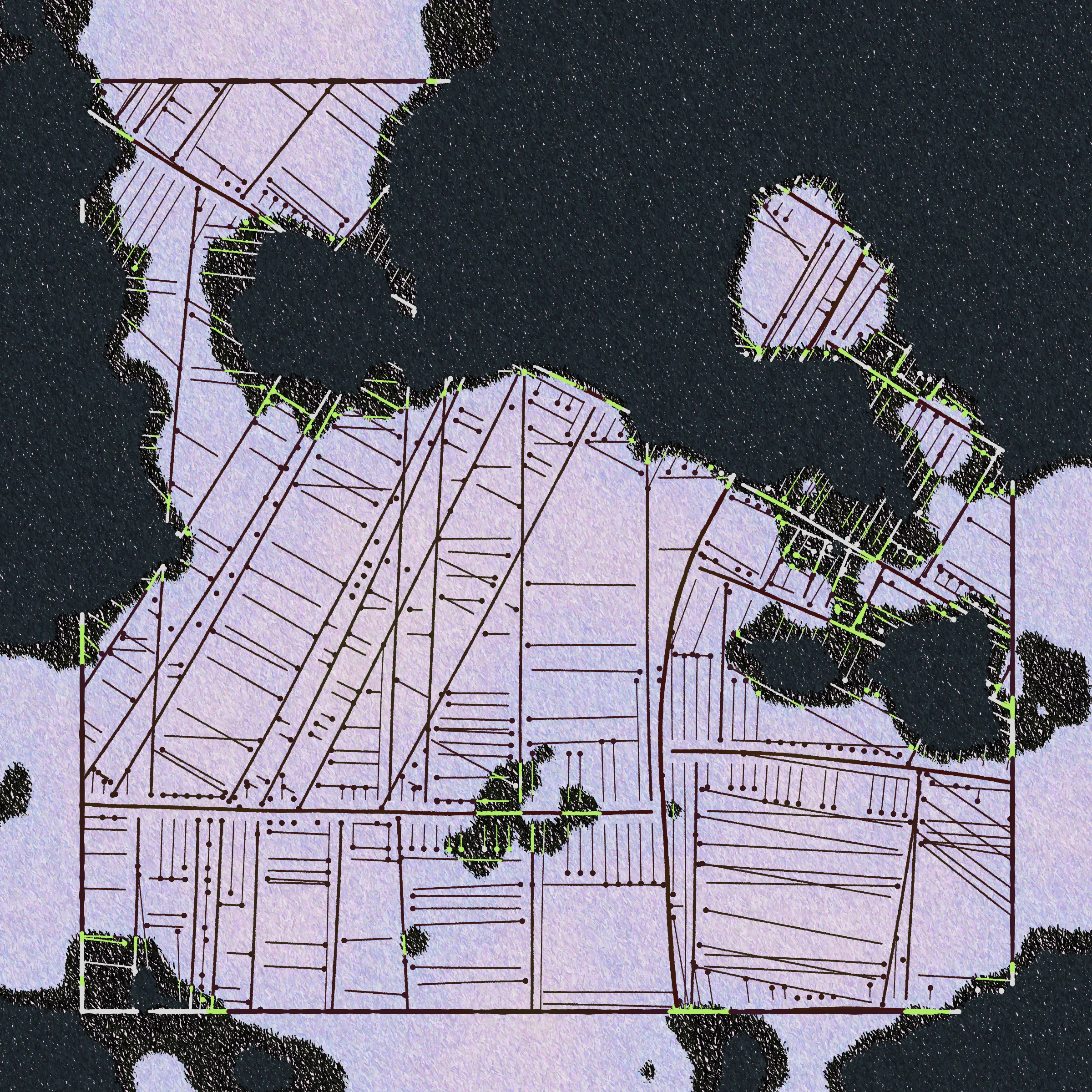 Art Blocks - Art Blocks v2 - Maps of Nothing #420 - NFT # 316000420