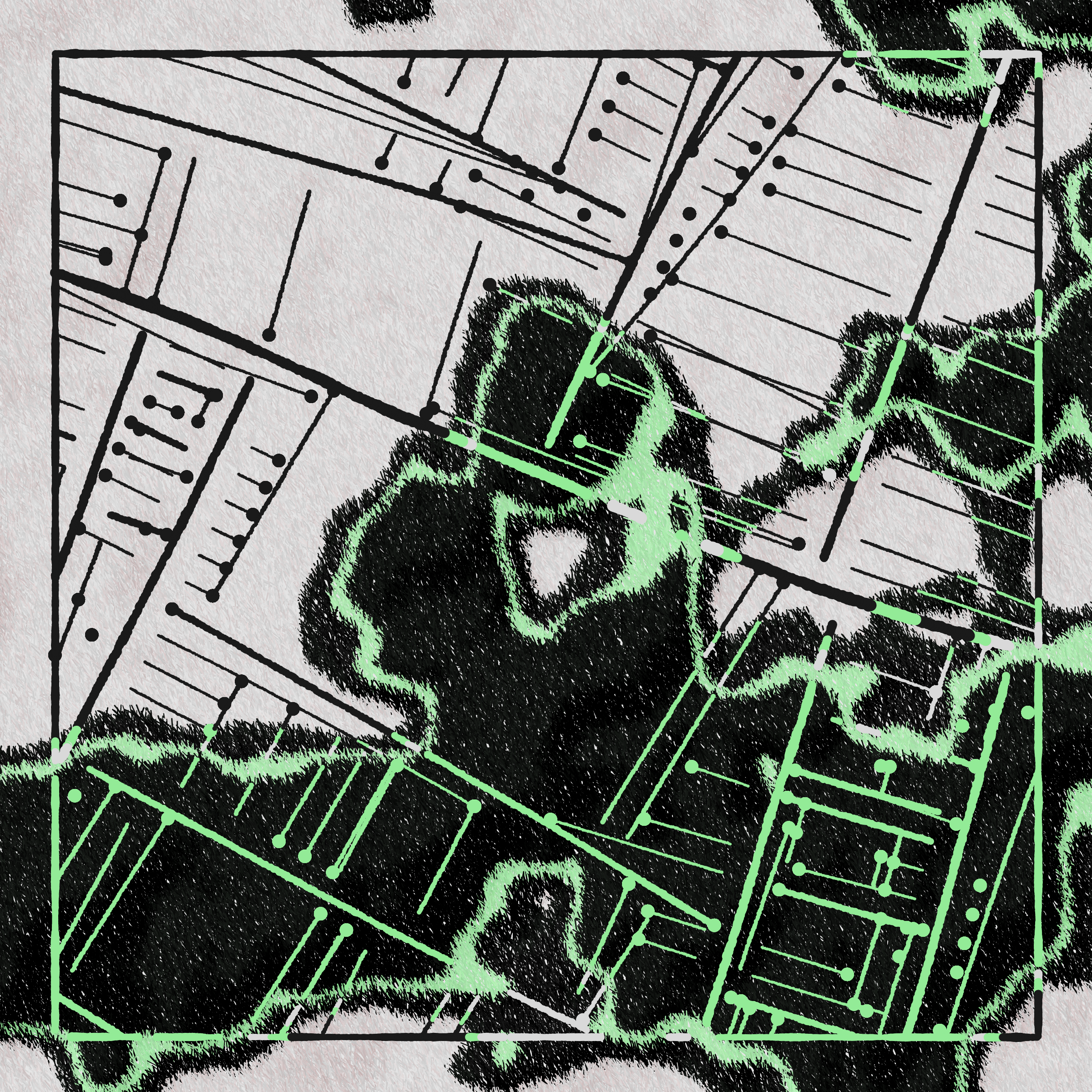 Art Blocks - Art Blocks v2 - Maps of Nothing #421 - NFT # 316000421