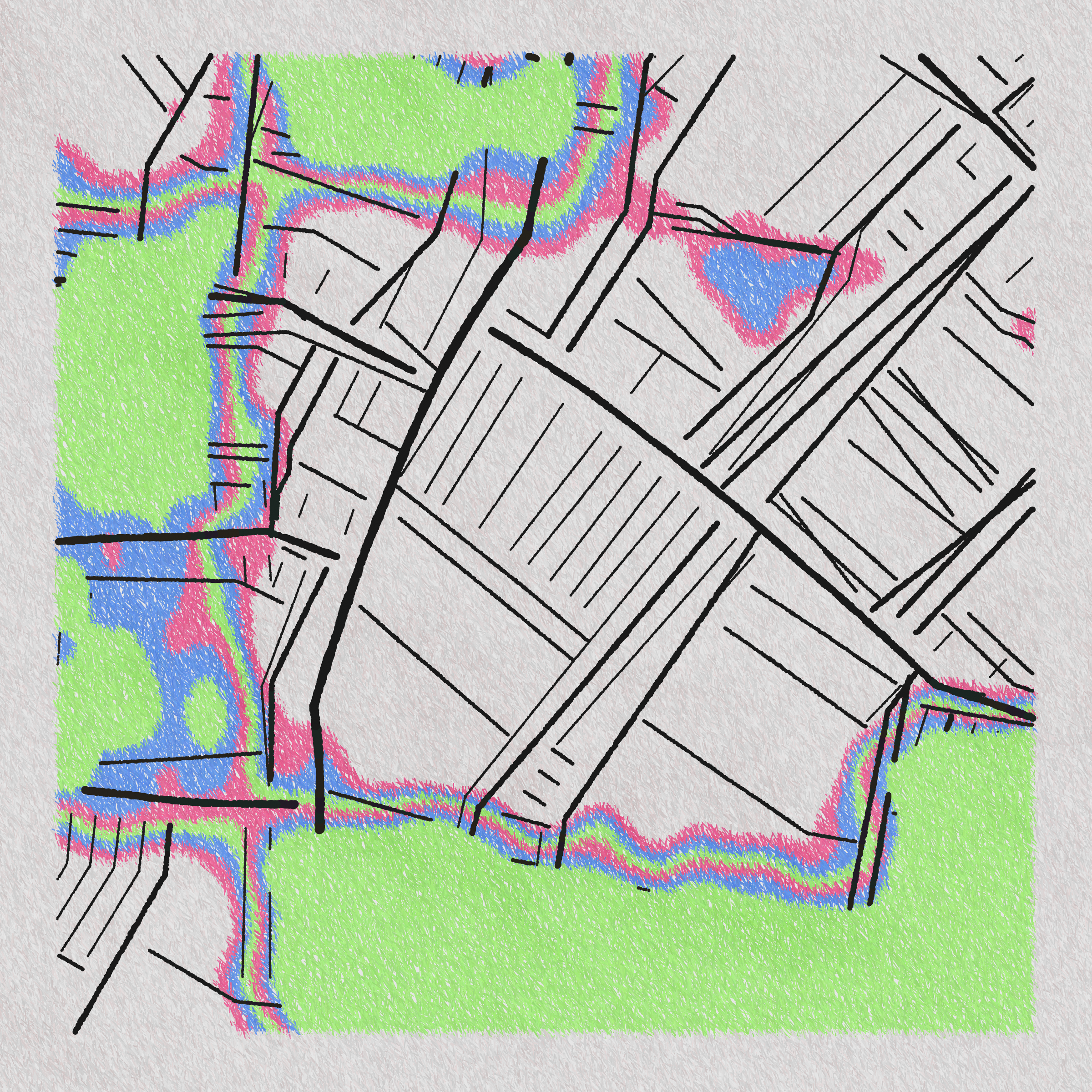 Art Blocks - Art Blocks v2 - Maps of Nothing #427 - NFT # 316000427