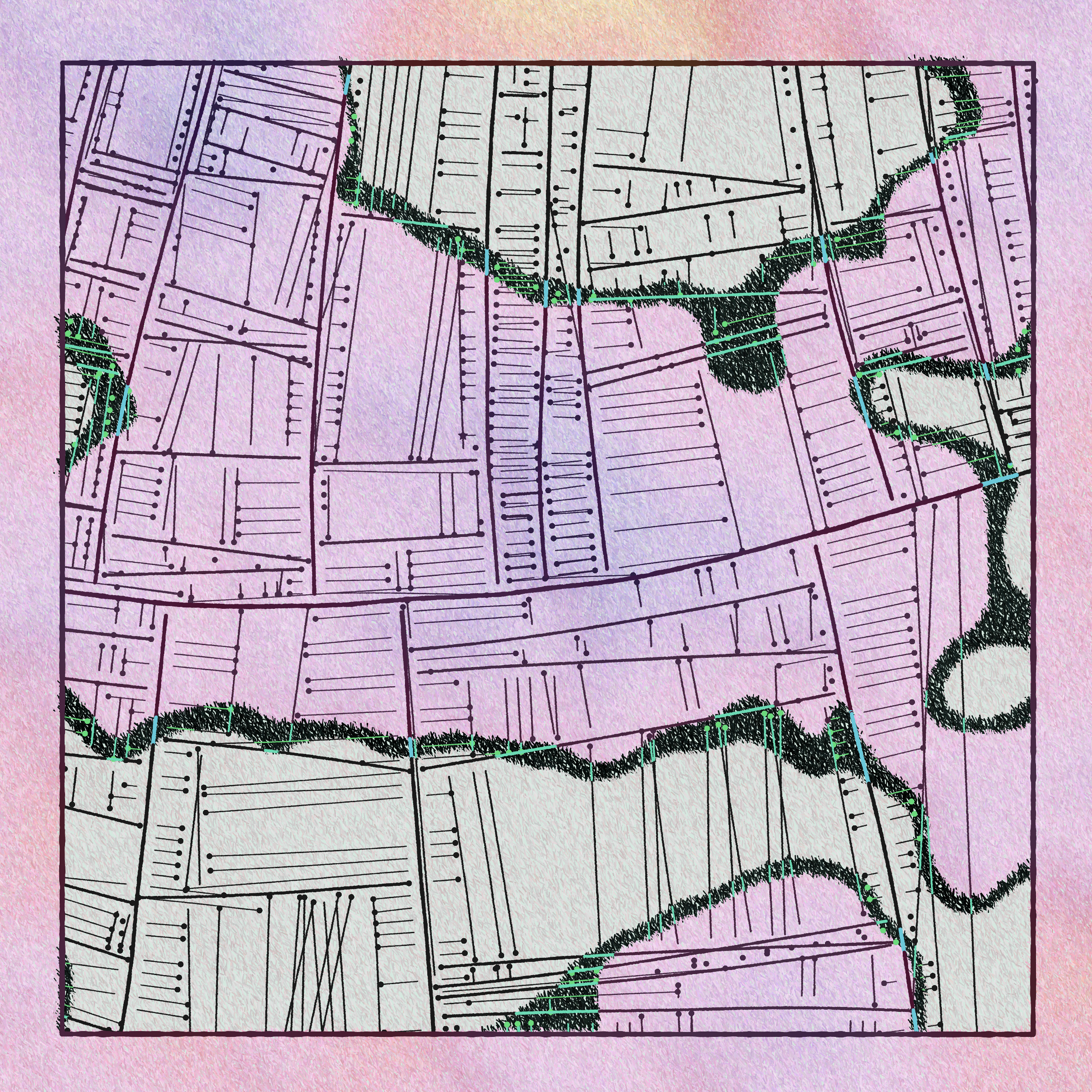 Art Blocks - Art Blocks v2 - Maps of Nothing #439 - NFT # 316000439