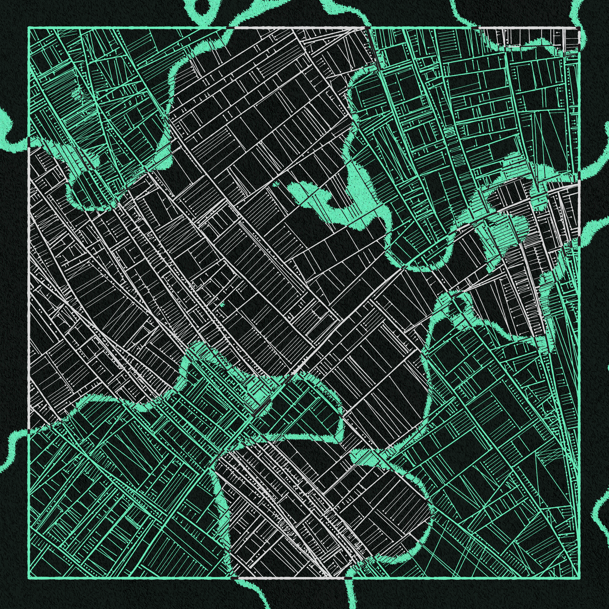 Art Blocks - Art Blocks v2 - Maps of Nothing #447 - NFT # 316000447