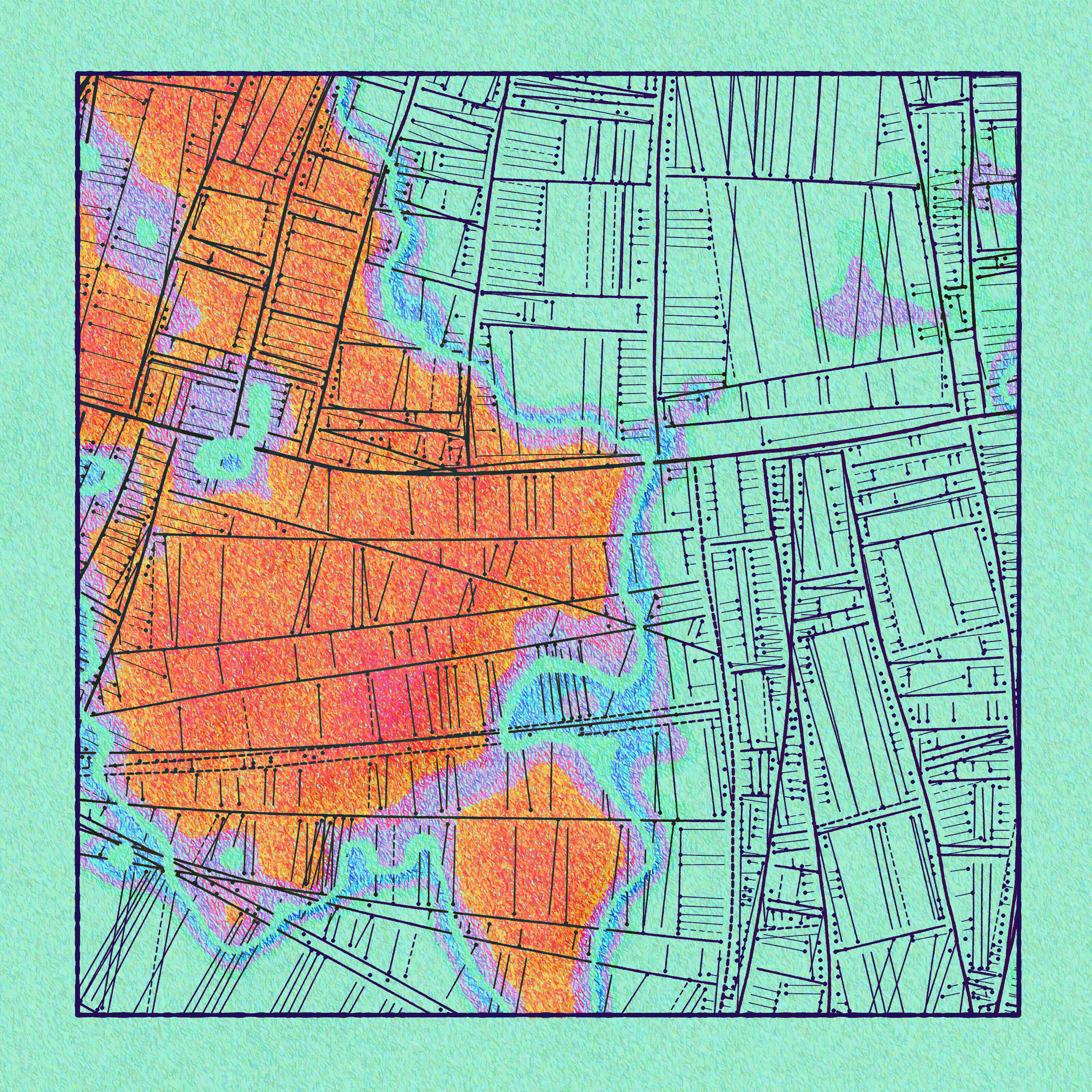 Art Blocks - Art Blocks v2 - Maps of Nothing #458 - NFT # 316000458