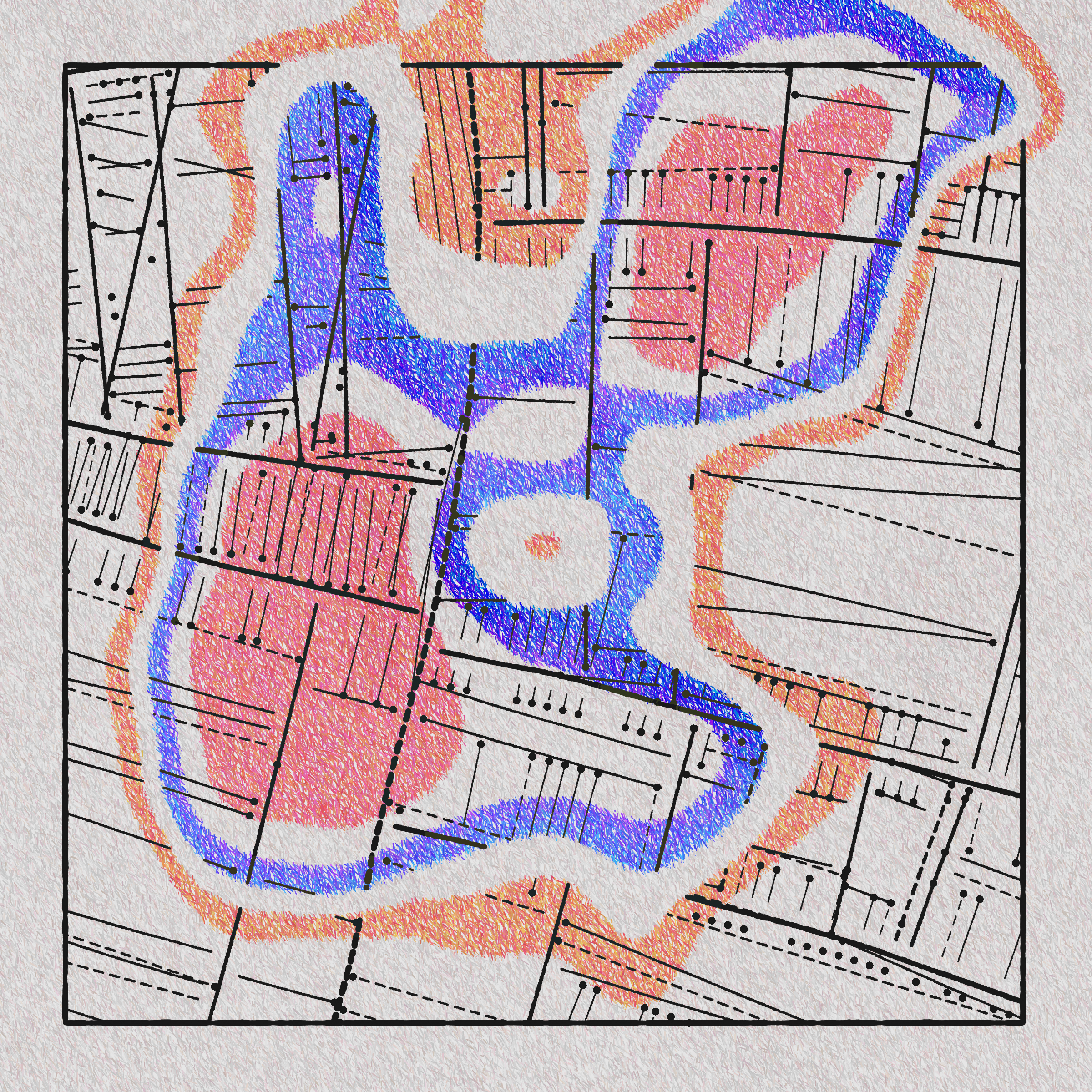 Art Blocks - Art Blocks v2 - Maps of Nothing #464 - NFT # 316000464