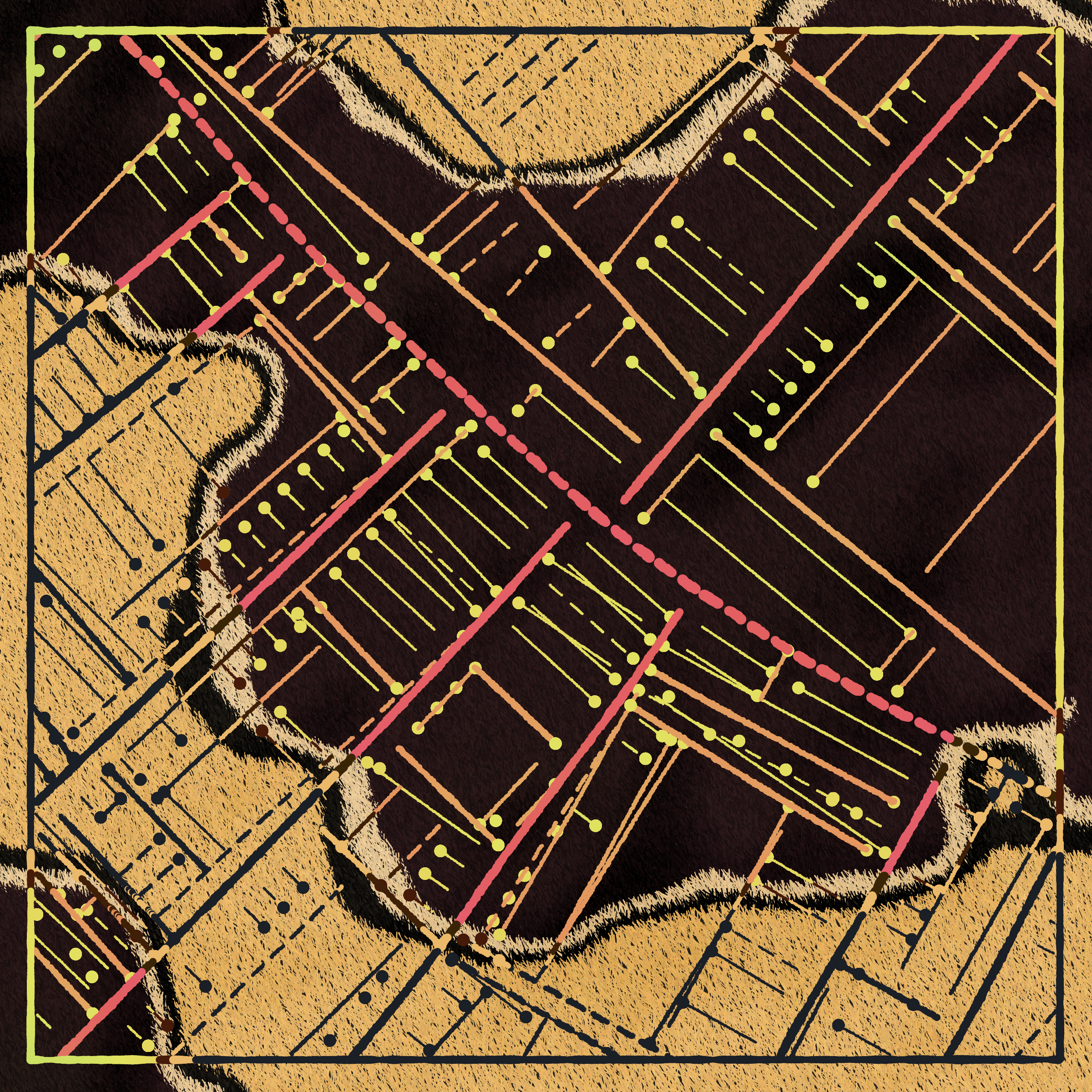 Art Blocks - Art Blocks v2 - Maps of Nothing #475 - NFT # 316000475