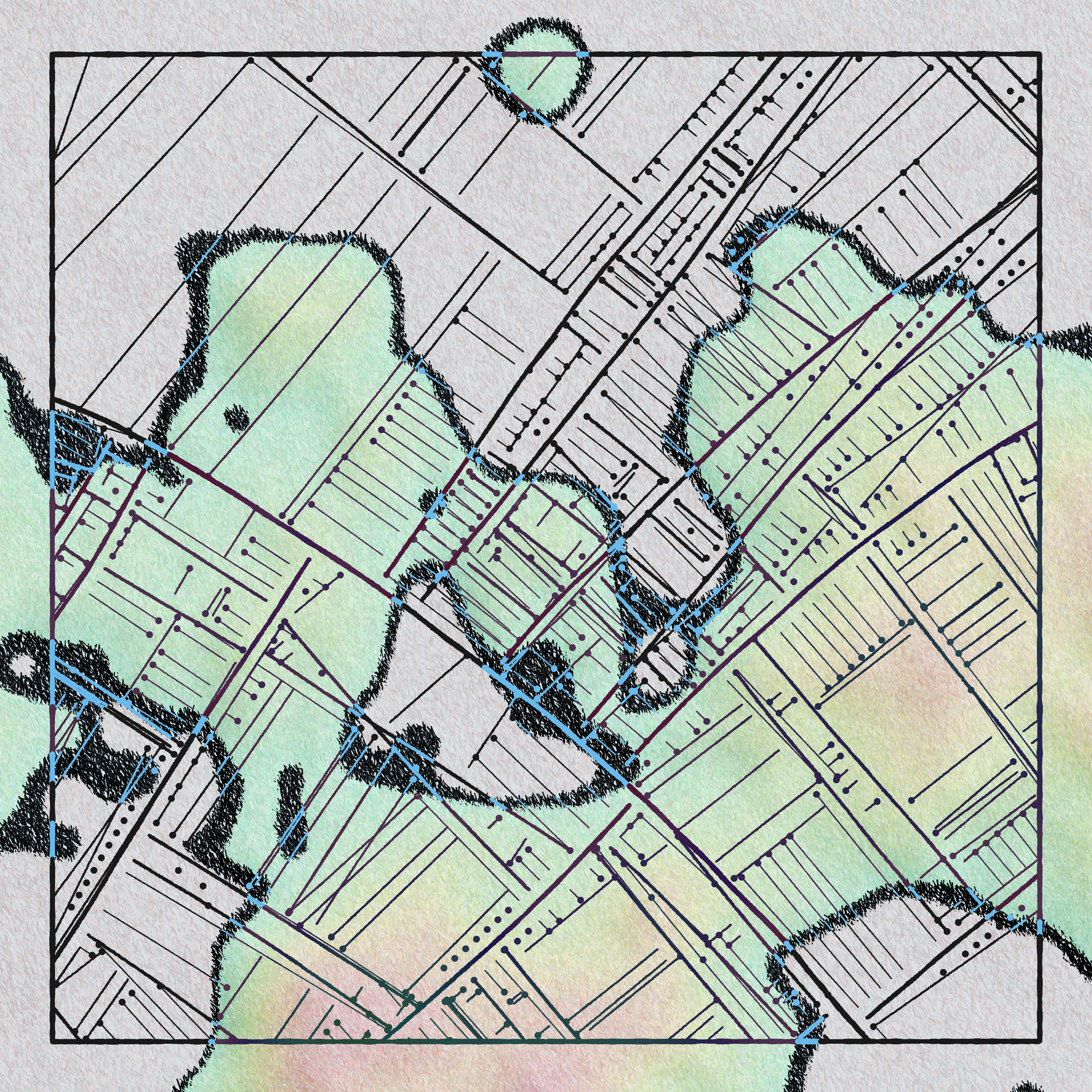 Art Blocks - Art Blocks v2 - Maps of Nothing #476 - NFT # 316000476