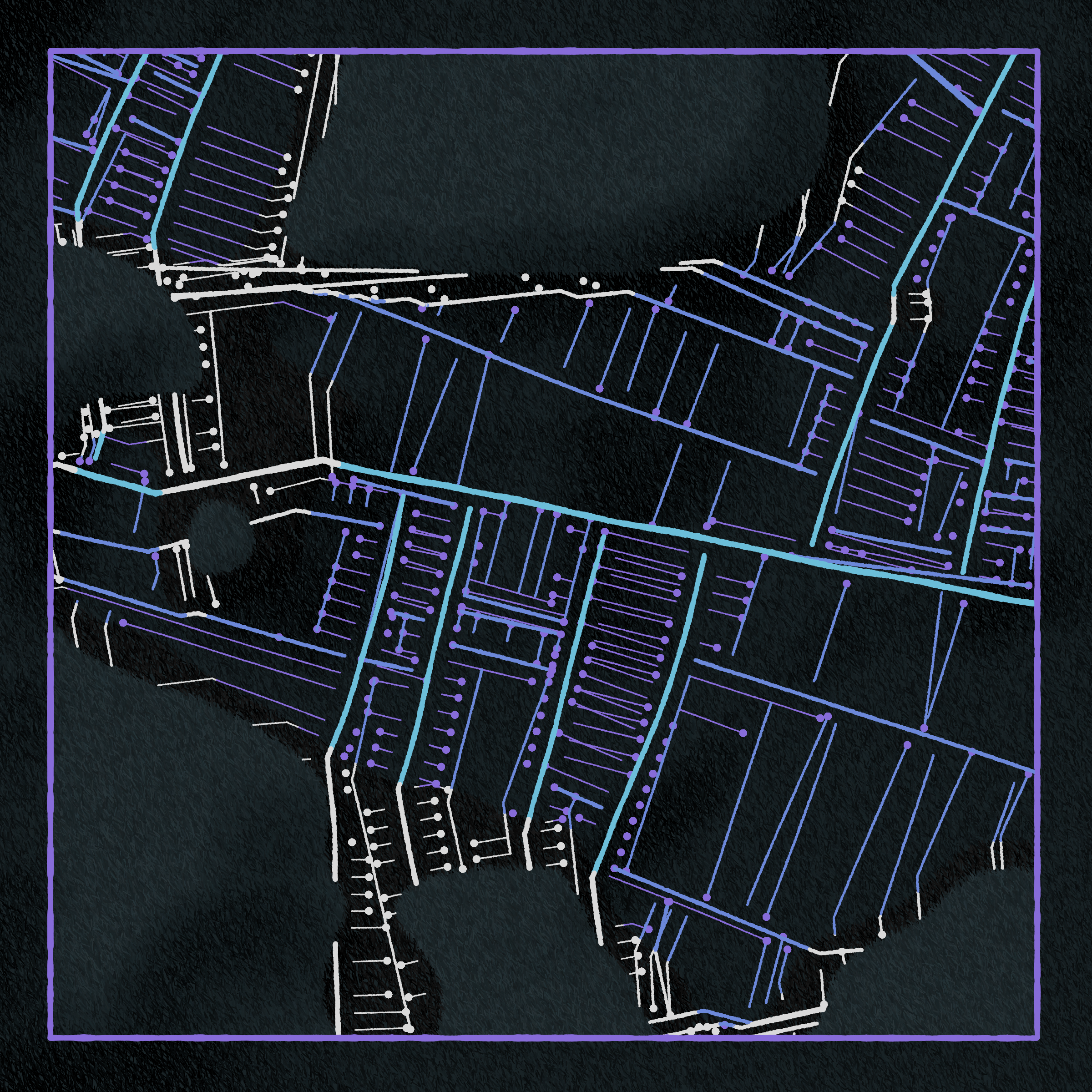 Art Blocks - Art Blocks v2 - Maps of Nothing #485 - NFT # 316000485