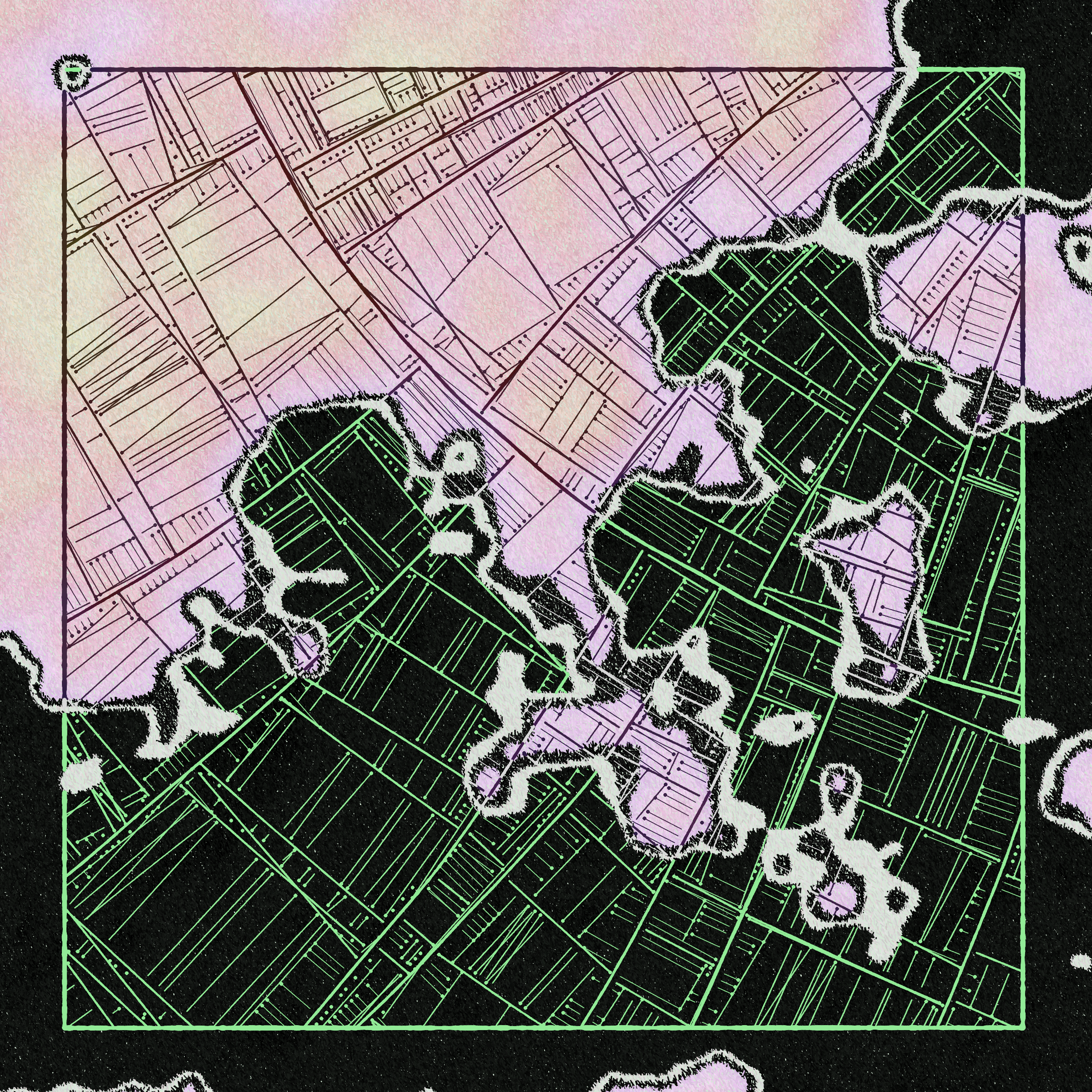 Art Blocks - Art Blocks v2 - Maps of Nothing #492 - NFT # 316000492